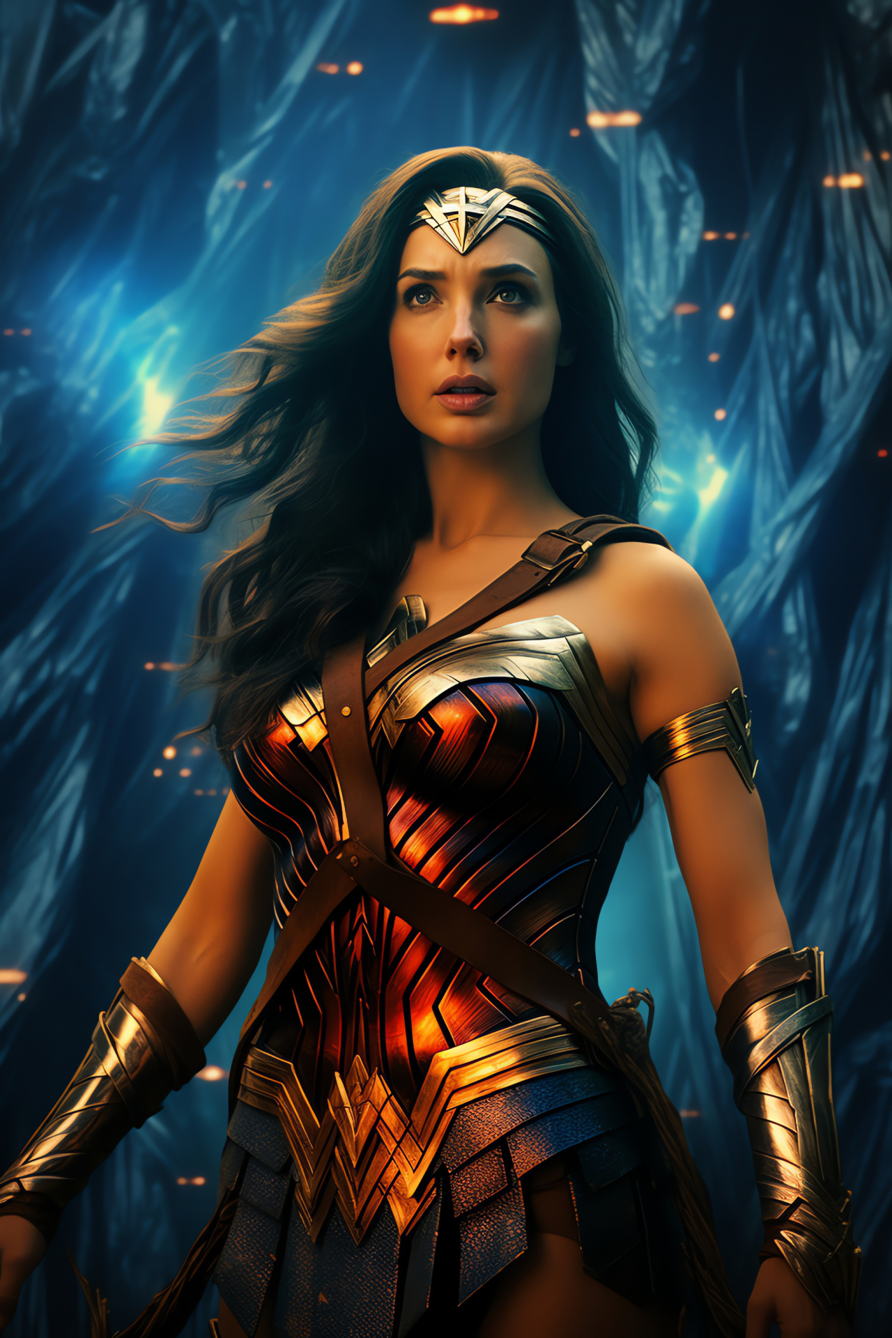 Wonder Woman film, Diana Prince character, Mythical Amazons, Ancient weaponry, Gal Gadot role, HD Phone Wallpaper