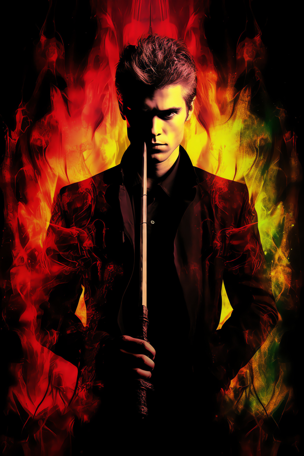 Paul Wesley, Stefan Salvatore role, The Vampire Diaries series, Mystic Falls character, supernatural drama, HD Phone Image