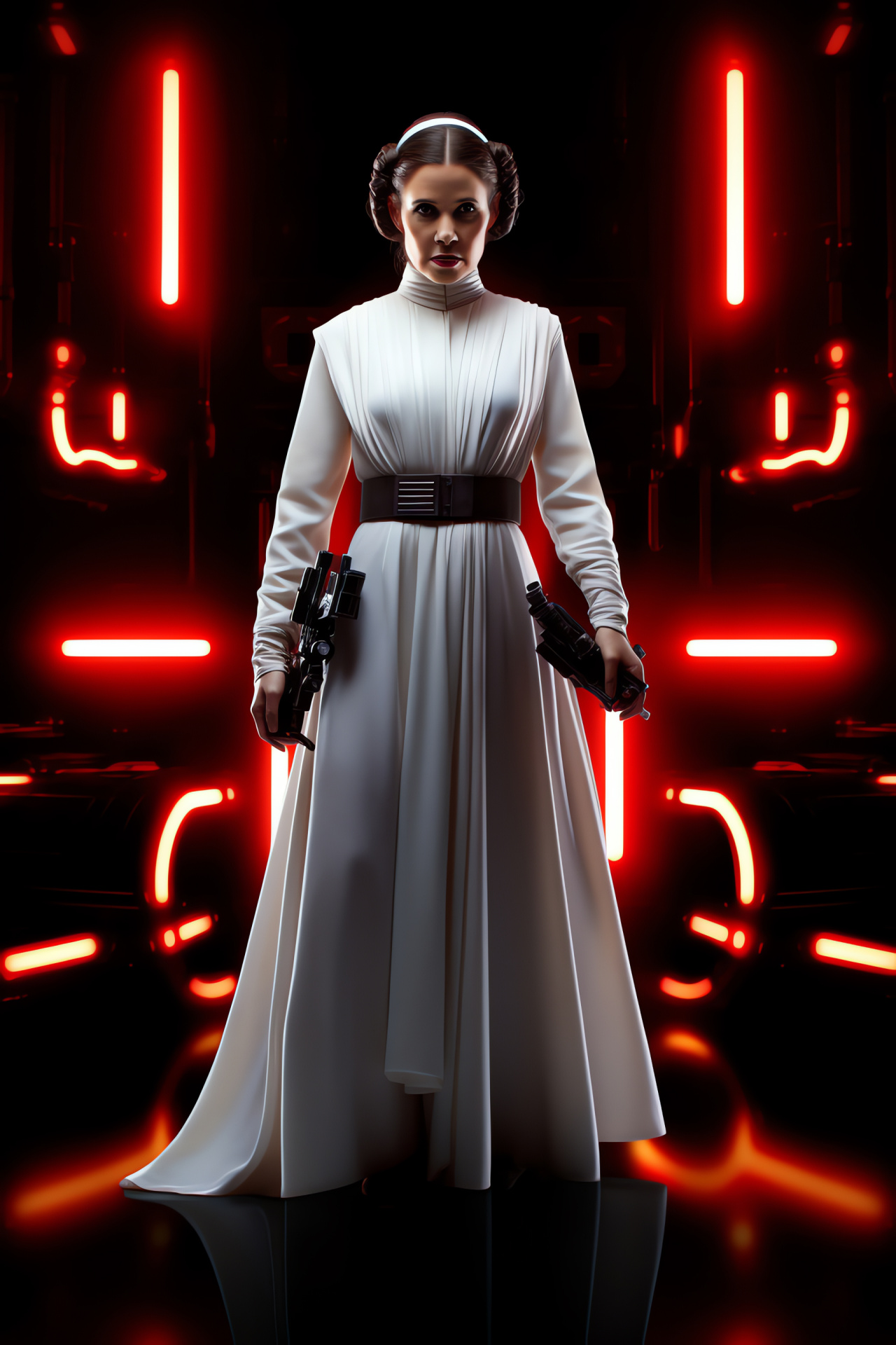 Alderaanian princess, Galactic emergency report, Leia's plea projection, Rebellion's resilience, Determined female leader, HD Phone Wallpaper