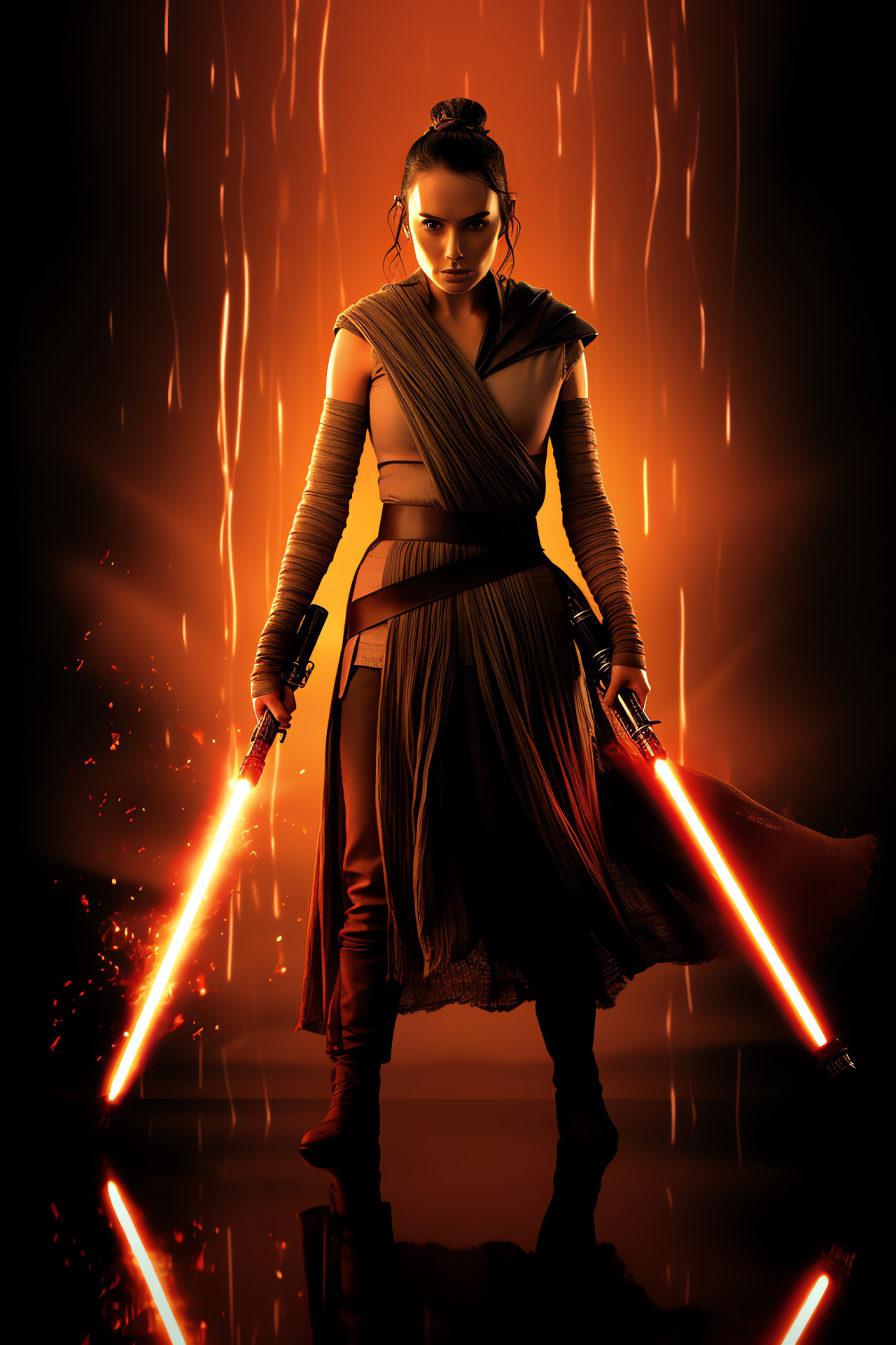 Rey, Star Wars protagonist, Hero's quest, Lucasfilm production, Space opera staple, HD Phone Wallpaper