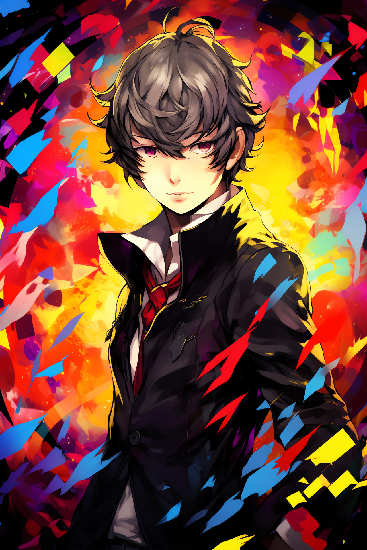 Persona 4 HD classic, Yu Narukami return, Main character stature, Snowy hair detail, Role-playing narrative, HD Phone Wallpaper