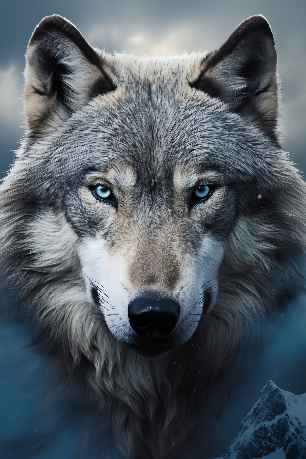 Canis Lupus, Luminous canine gaze, Wolf pelt, Predator in habitat, Wild pack animal, HD Phone Wallpaper