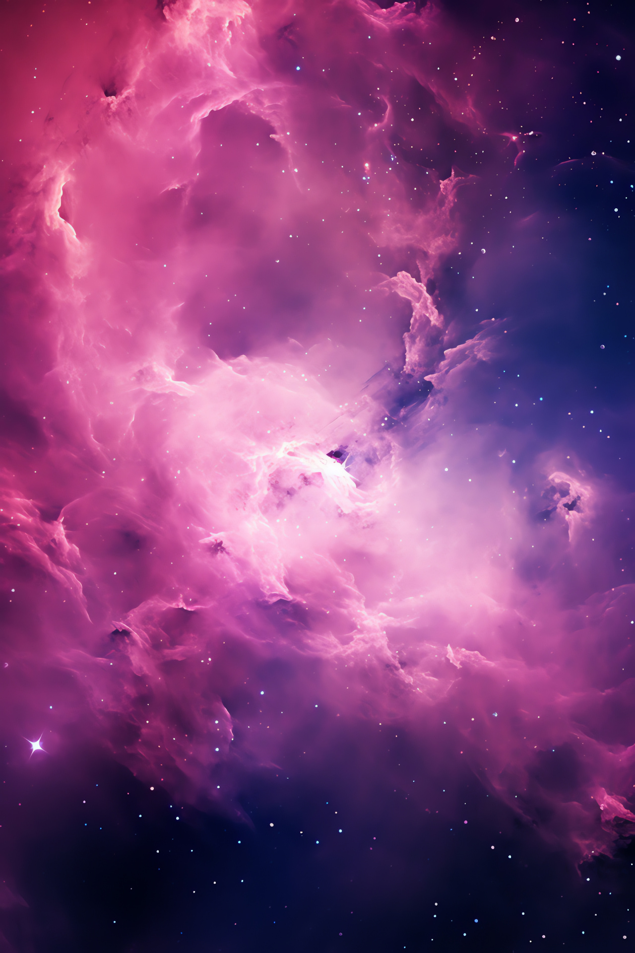 Galactic wonder, Rosy universe, Celestial delights, Nebulae whirls, Astral grace, HD Phone Image