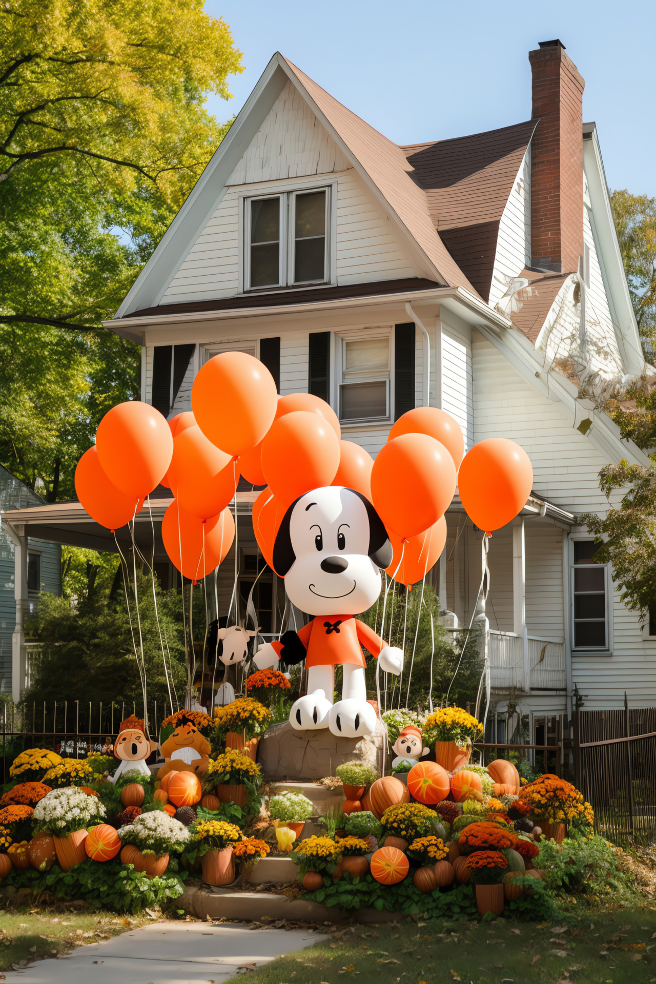 October 31st Snoopy, Enchanted pumpkin land, Costumed children, Celebratory outfits, Festooned environment, HD Phone Wallpaper