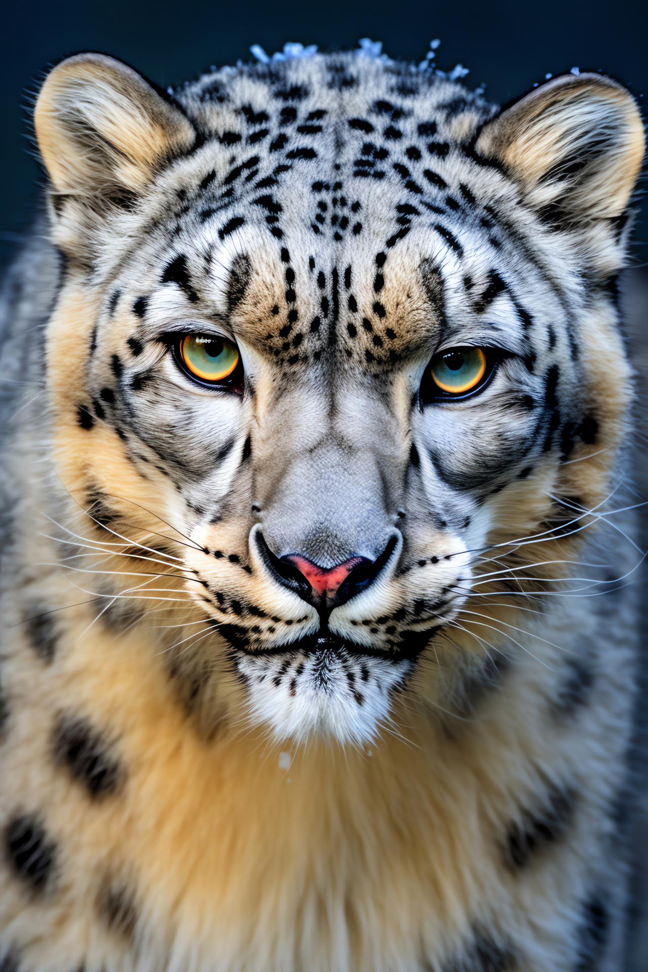 Snow Leopard, Apex predator gaze, Mountain camouflage fur, Rare wildlife, Central Asian highlands, HD Phone Wallpaper