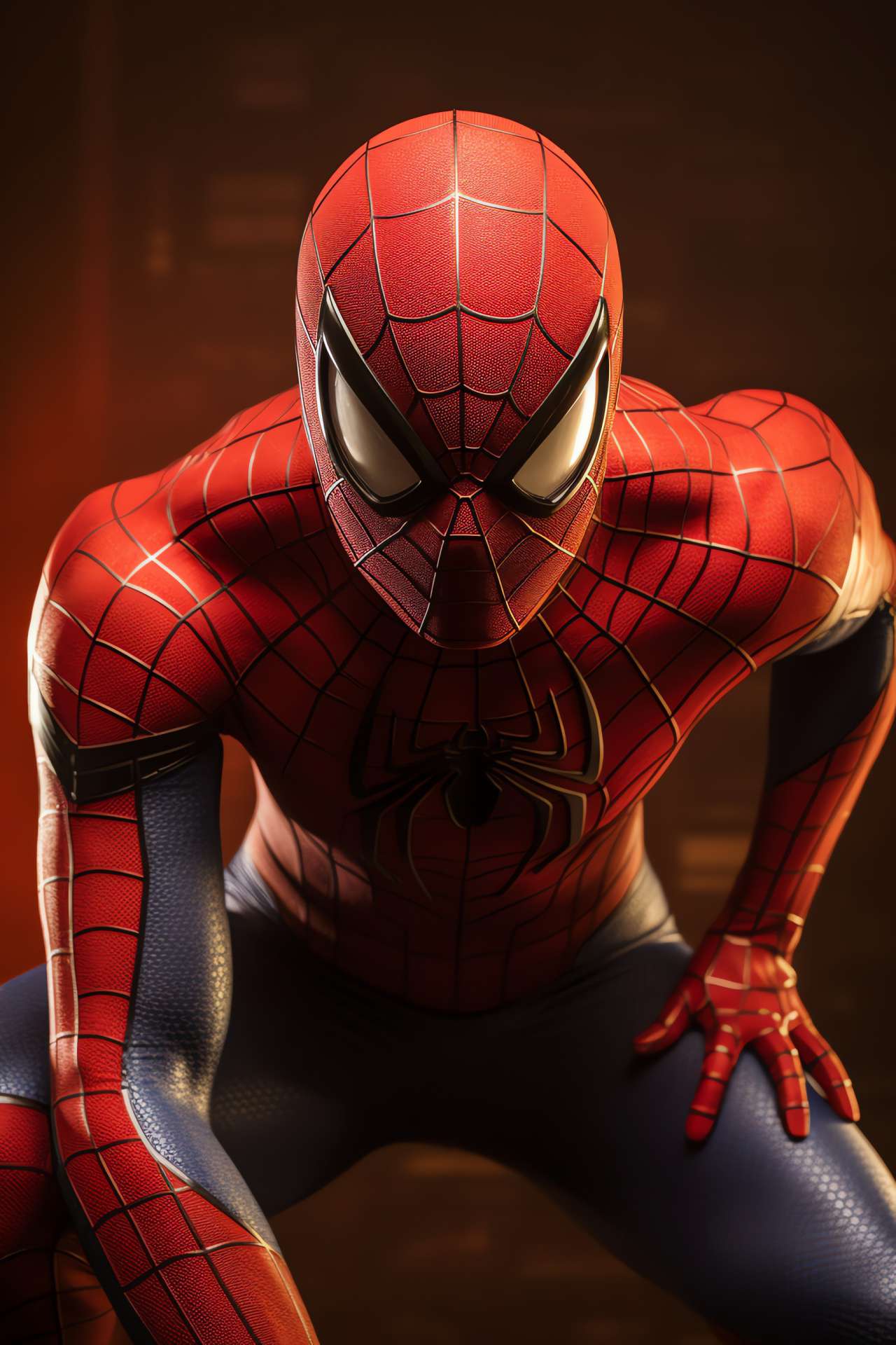 Urgent Spiderman, New York hero, Web-headed savior, Crimson urgency, Dynamic savior, HD Phone Image