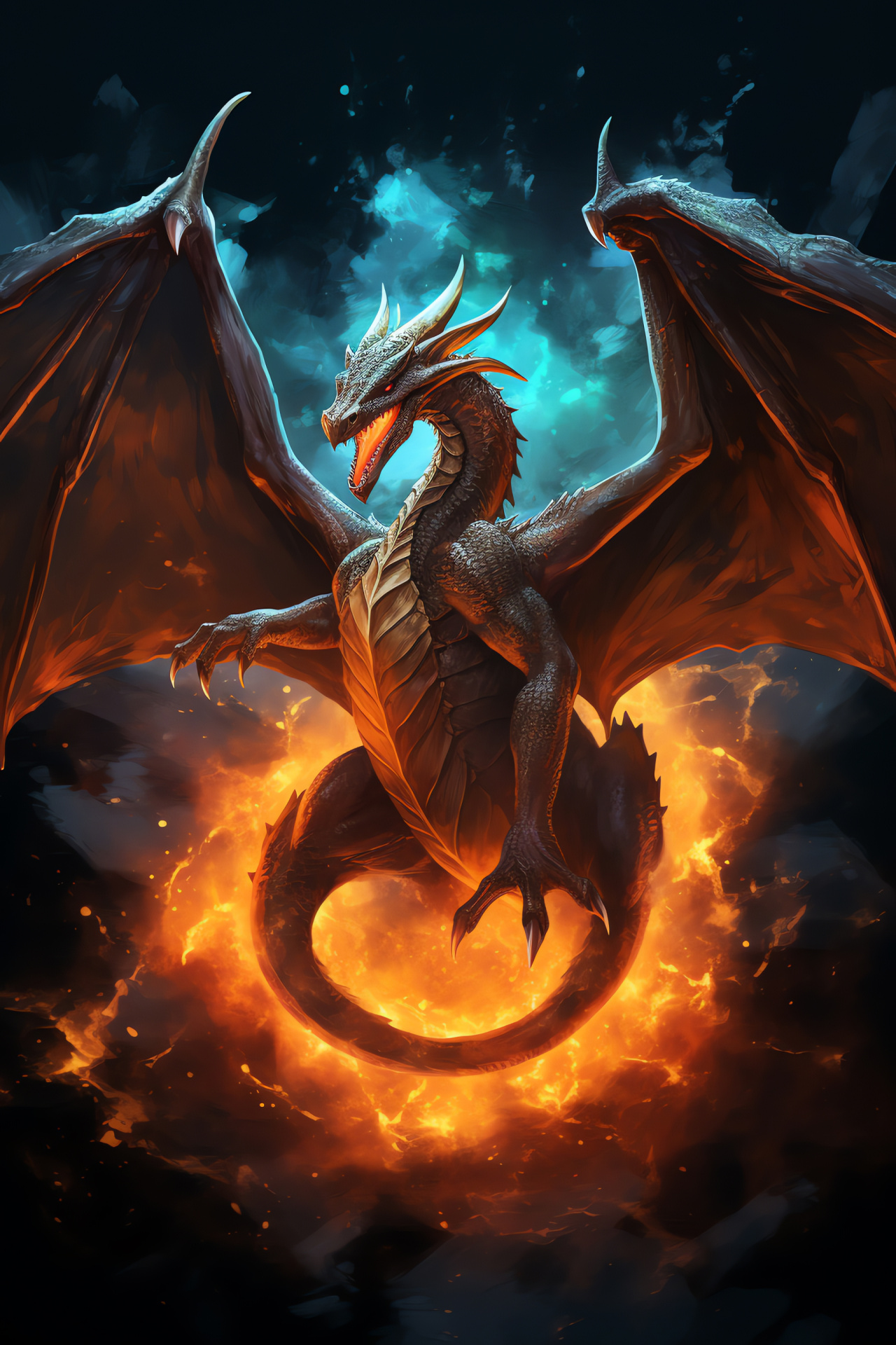 Fiery Pokmon Charizard, Reptilian features, Dominating appearance, Beastly charisma, Battle stance, HD Phone Wallpaper