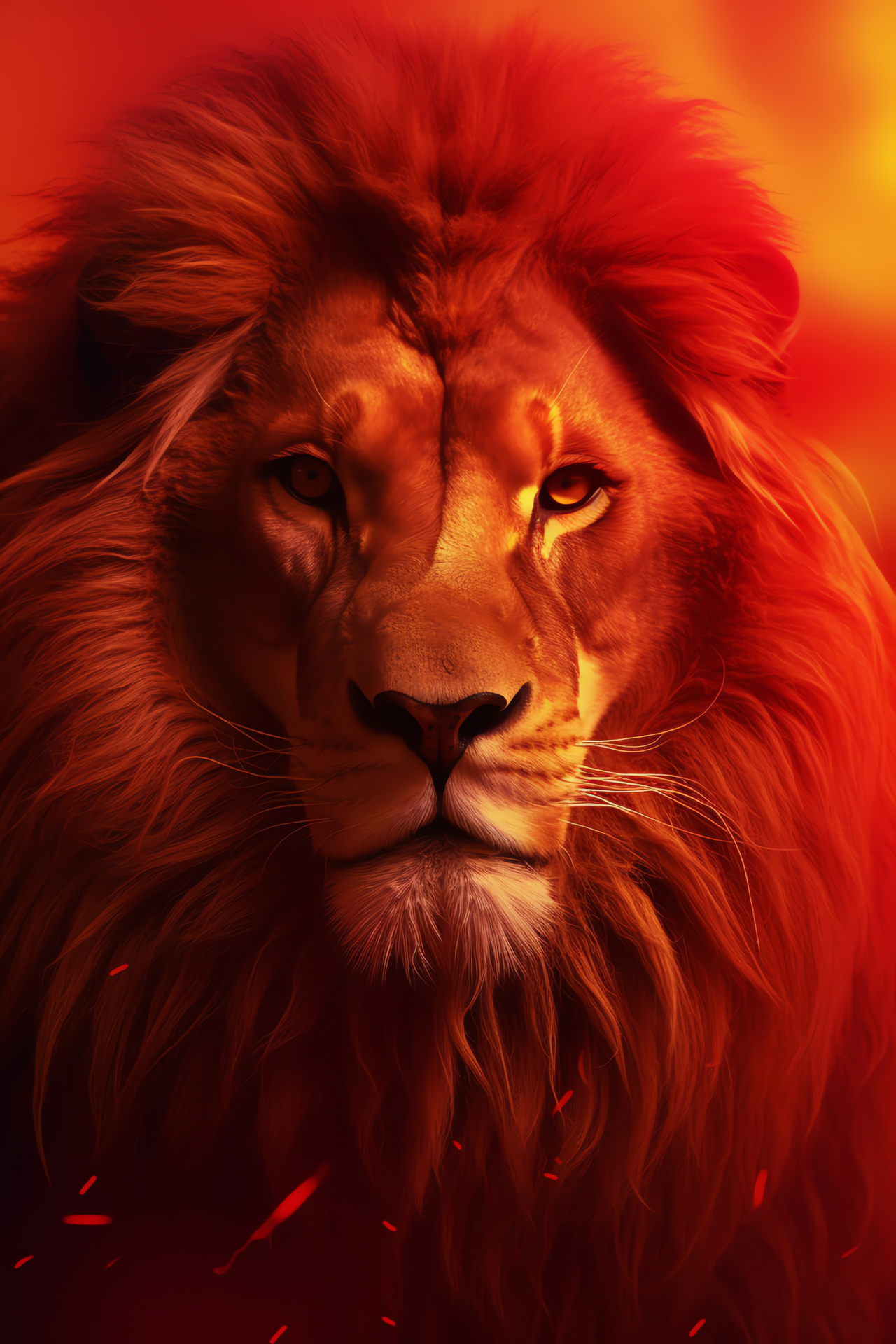 Lion king Aslan, C.S. Lewis chronicle, Lion's feature, Narnian realm, Detailed portrayal, HD Phone Wallpaper