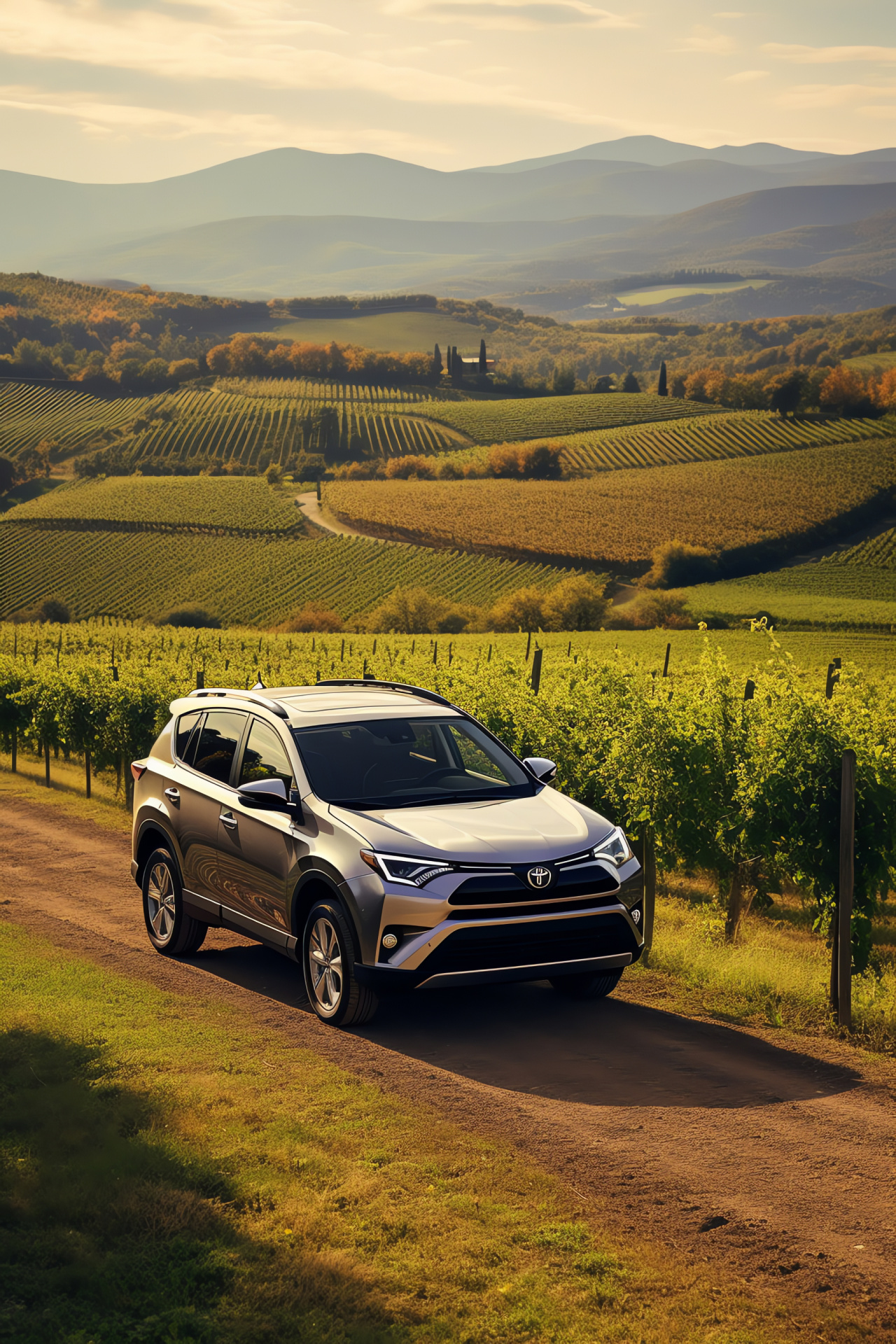 Toyota TRD, Italian region, sporty edition, sinuous rural paths, vine cultivation, HD Phone Image