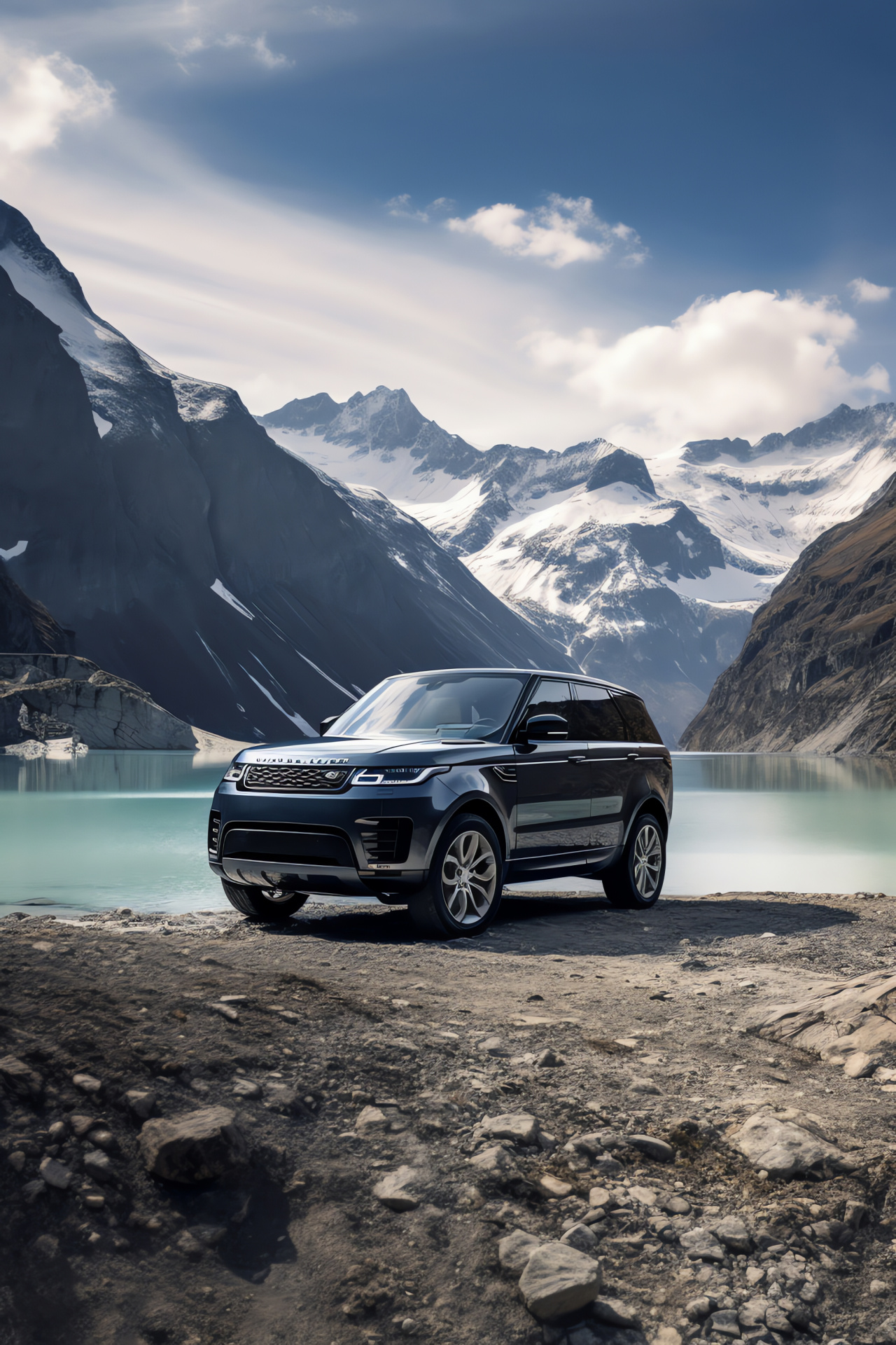 Range Rover Sport 2018, Alpine expedition, Robust performance, Majestic surroundings, SUV journey, Scenic driving, HD Phone Image