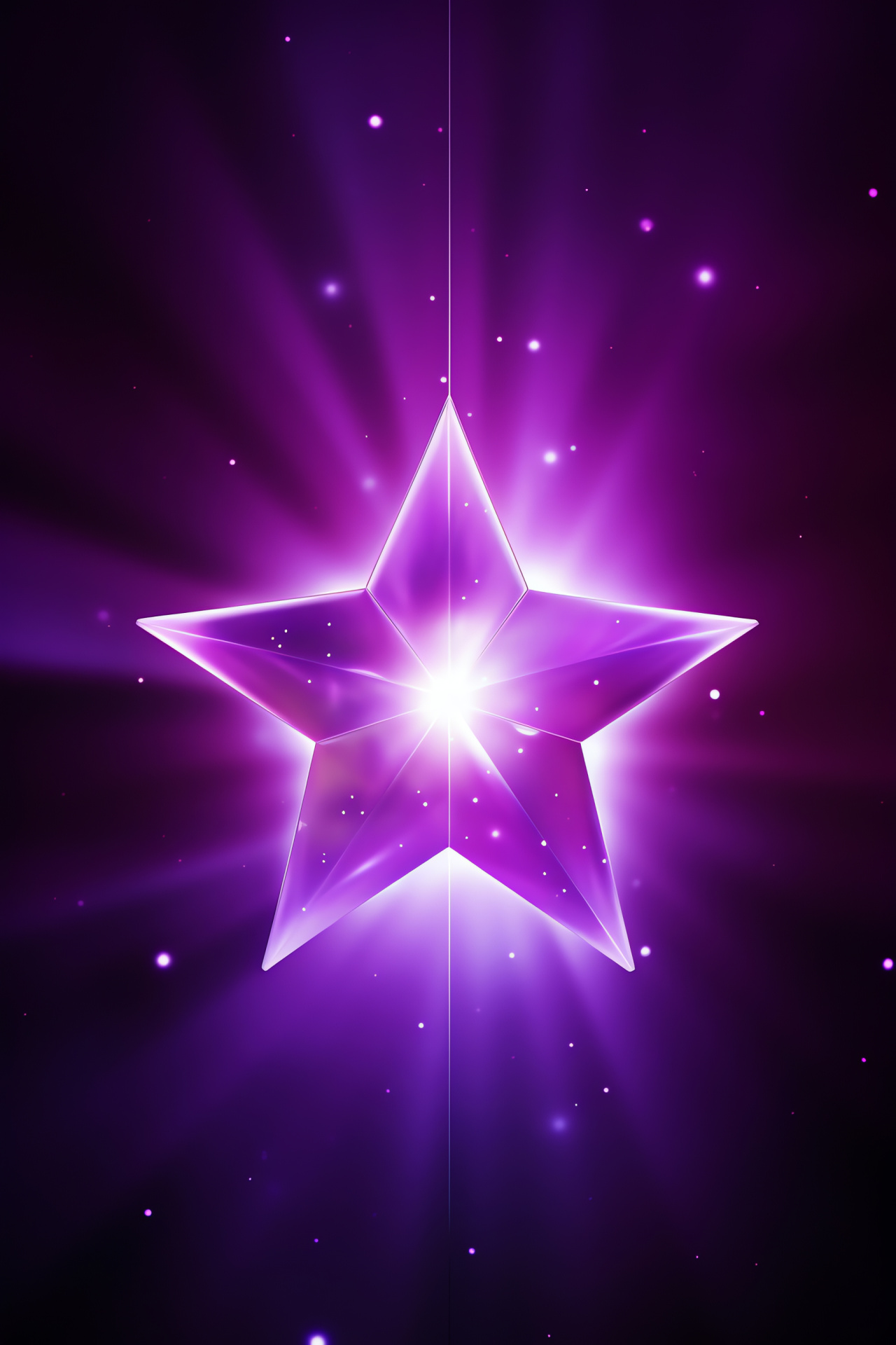 Space phenomenon, Purple Star, Celestial body, Gentle radiance, Soothing luminescence, HD Phone Image