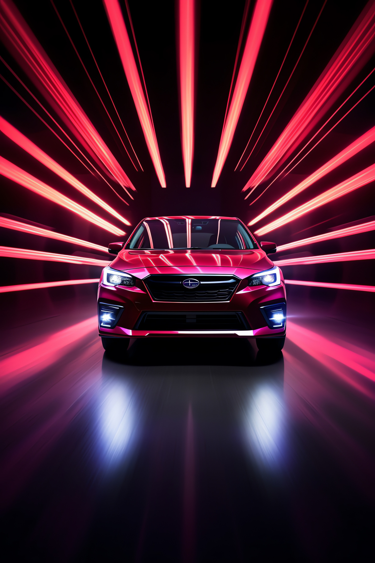 Subaru WRX 2019, energetic hue, modern sports car, glowing aesthetics, auto vibrancy, HD Phone Wallpaper