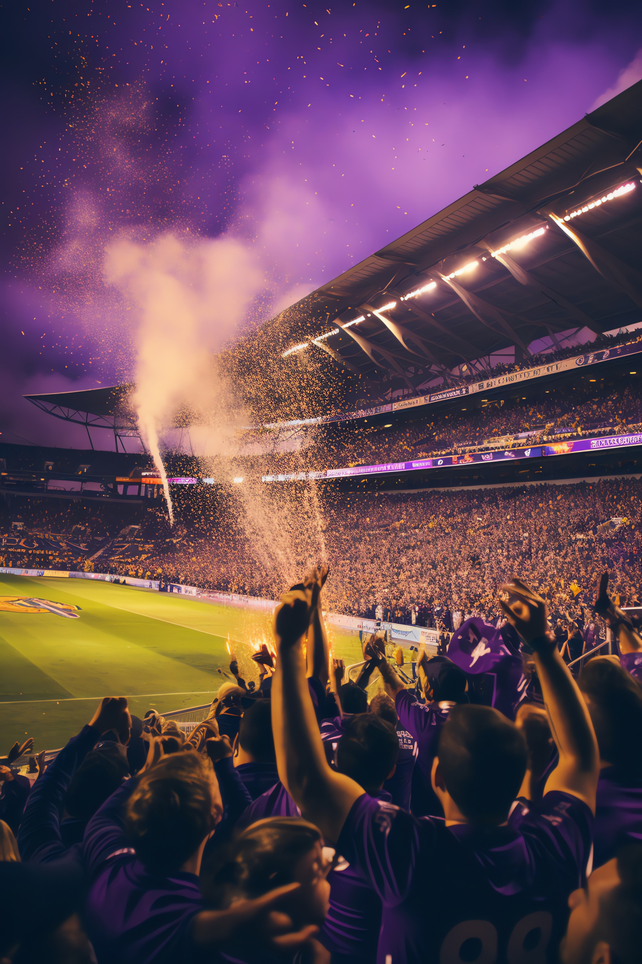 Soccer excitement, Orlando City Lions, Fan atmosphere, Victory celebration, Sports trophy, HD Phone Image