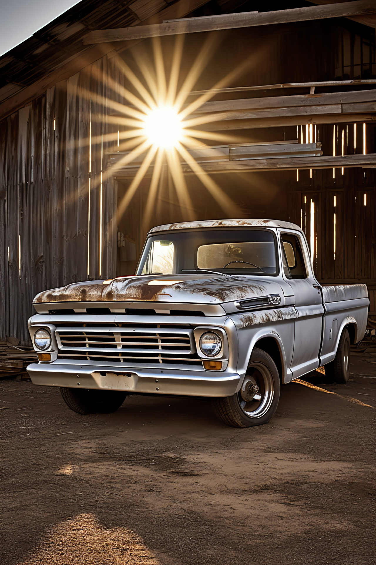 Ford Truck F-350, Texan heritage, Rural backdrop, Farming machine, Classic pickup, HD Phone Wallpaper