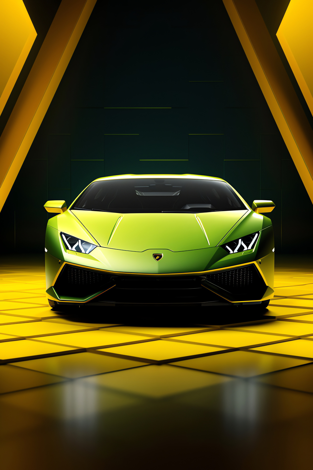 Lamborghini two-tone, Sportscar depth, Luxury vehicle design, High-profile auto, Visual car drama, HD Phone Wallpaper