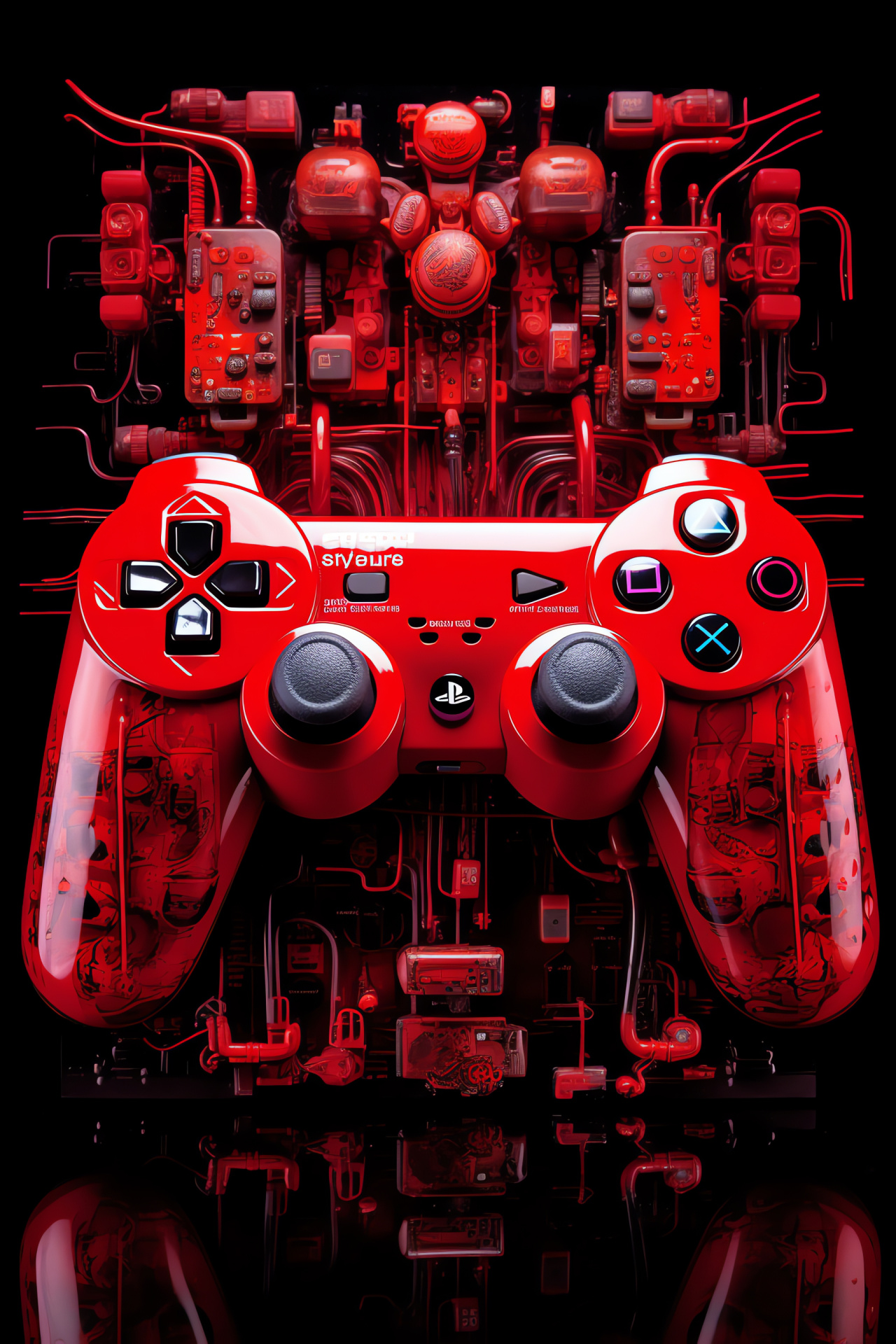 Gaming icons on controller, Donkey Kong depiction, Mega Man game legacy, Chun-Li Street Fighter fame, Custom PS3 gamepad, HD Phone Wallpaper