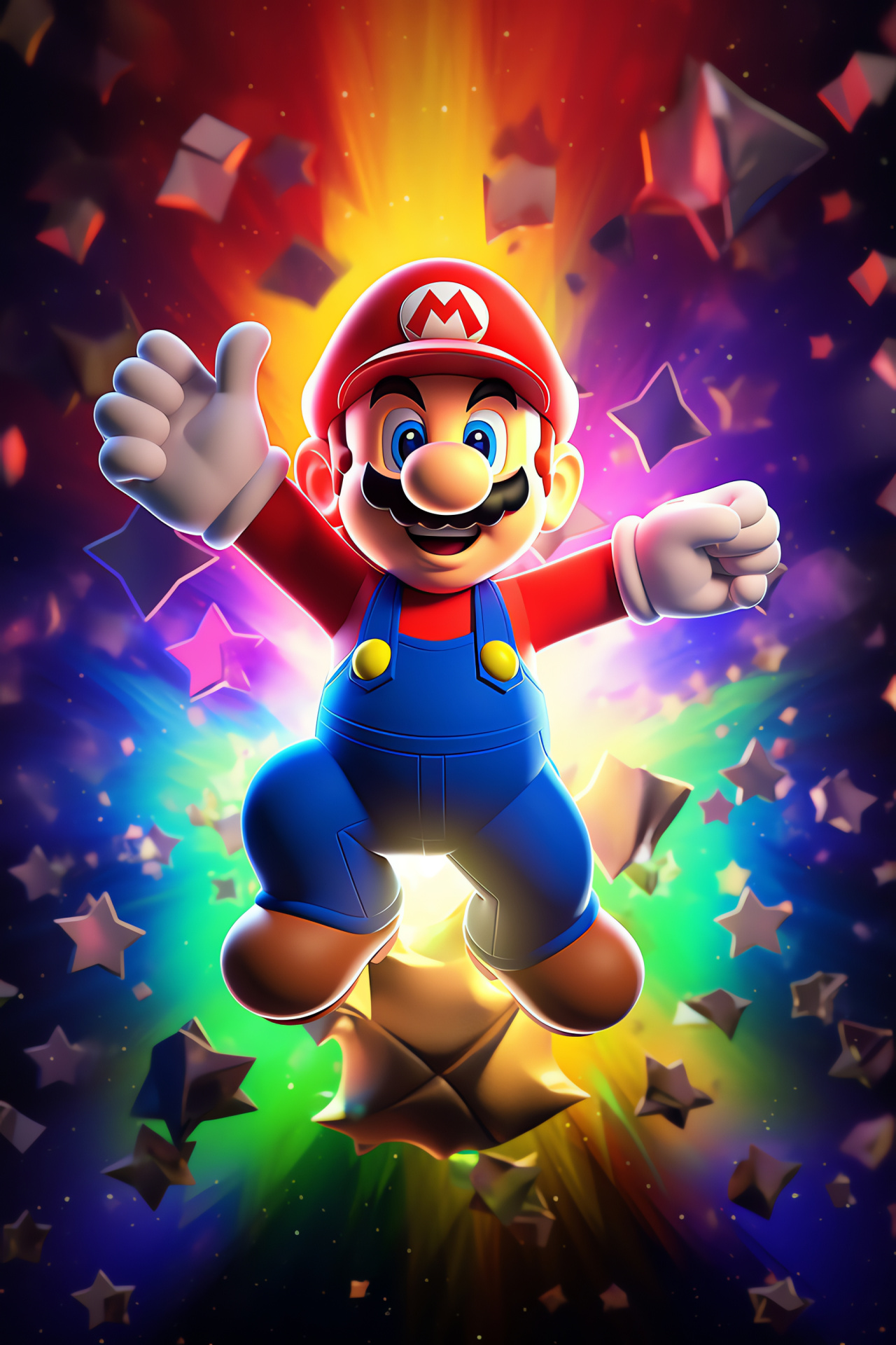 Super Mario, Nintendo mascot, Plumber hero icon, Mushroom Kingdom adventure, Platformer gaming staple, HD Phone Image