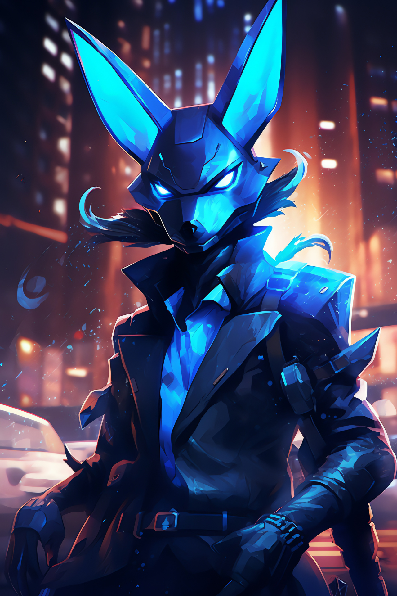 Lucario Ryme City, Detective Pikachu, Urban Pokmon habitat, Movie setting, Fictional metropolis, HD Phone Image