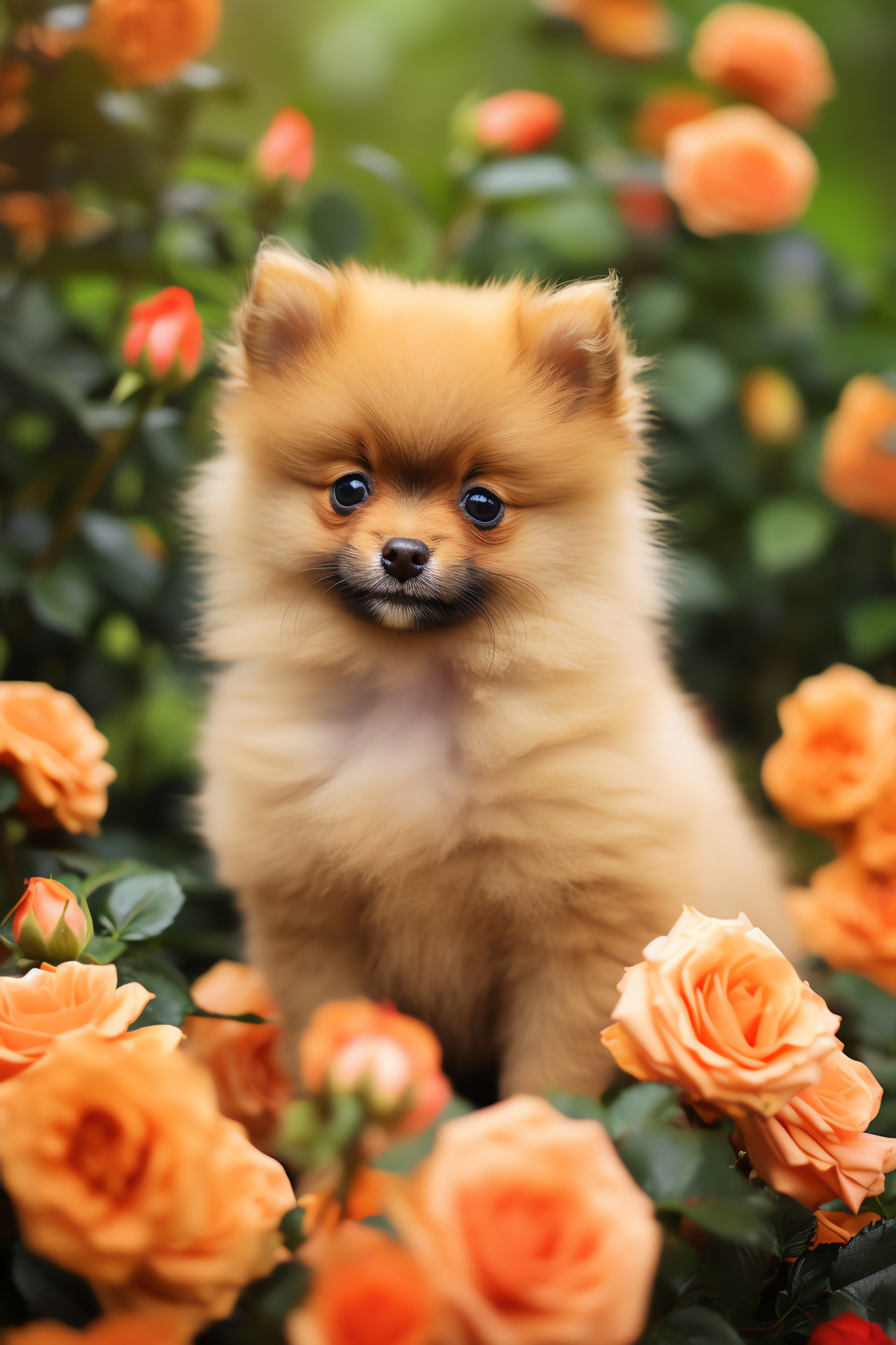 Pomeranian, small breed, fluffy texture, animal companion, canine, HD Phone Wallpaper