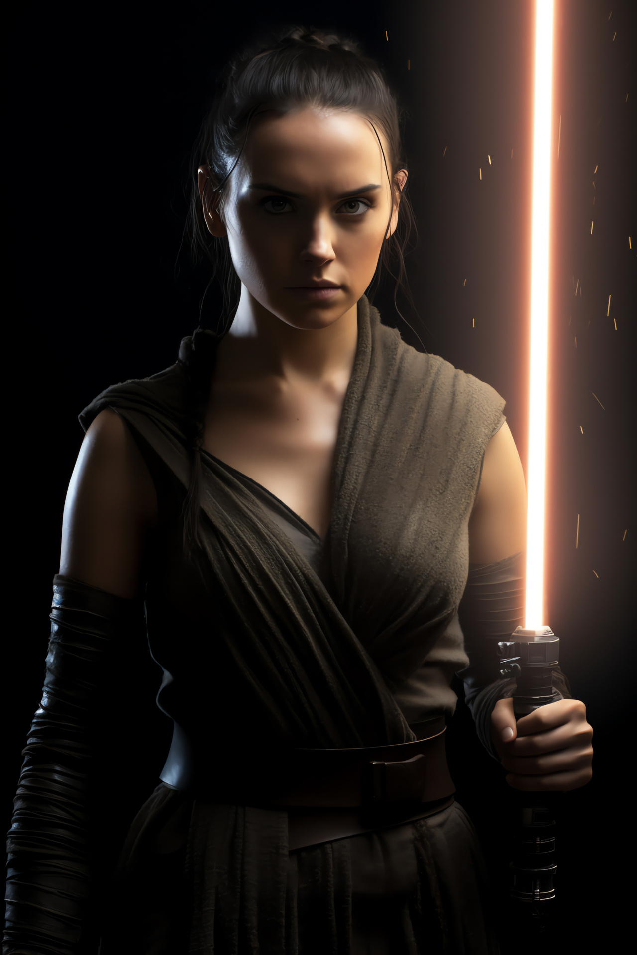 Rey, Strength of character, Science fiction icon, Heroic resolve, Star Wars universe, HD Phone Wallpaper