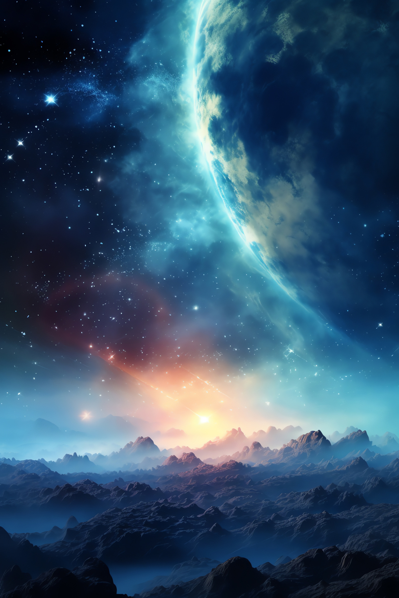 Cosmic vista, Space exploration, Galactic panorama, Celestial bodies, Astronomical scenery, HD Phone Wallpaper