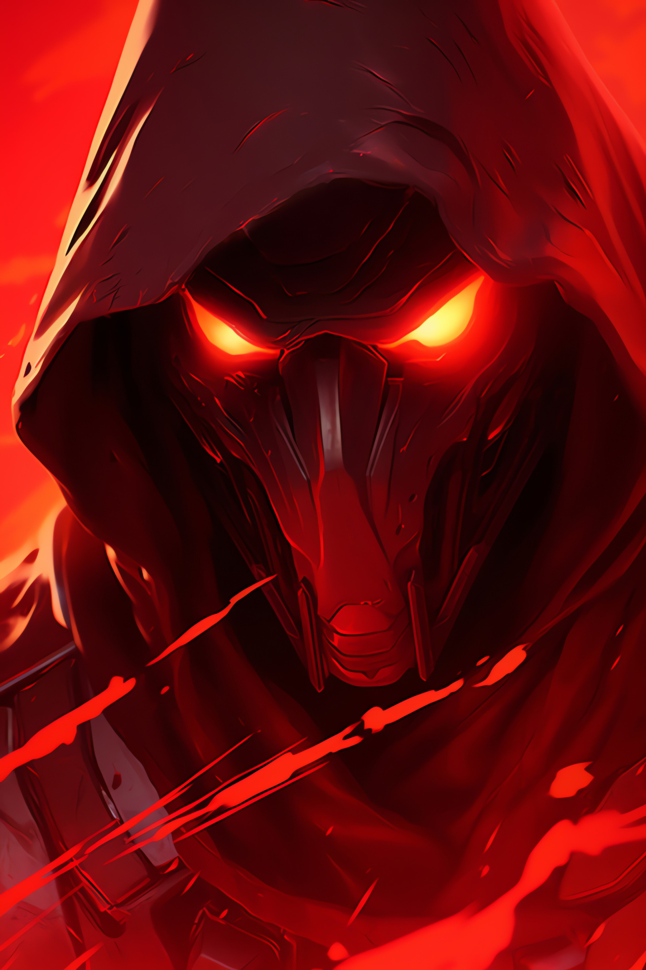 Reaper Overwatch character details, Luminous ocular accents, Insidious demeanor, Gamer's avatar, HD Phone Image