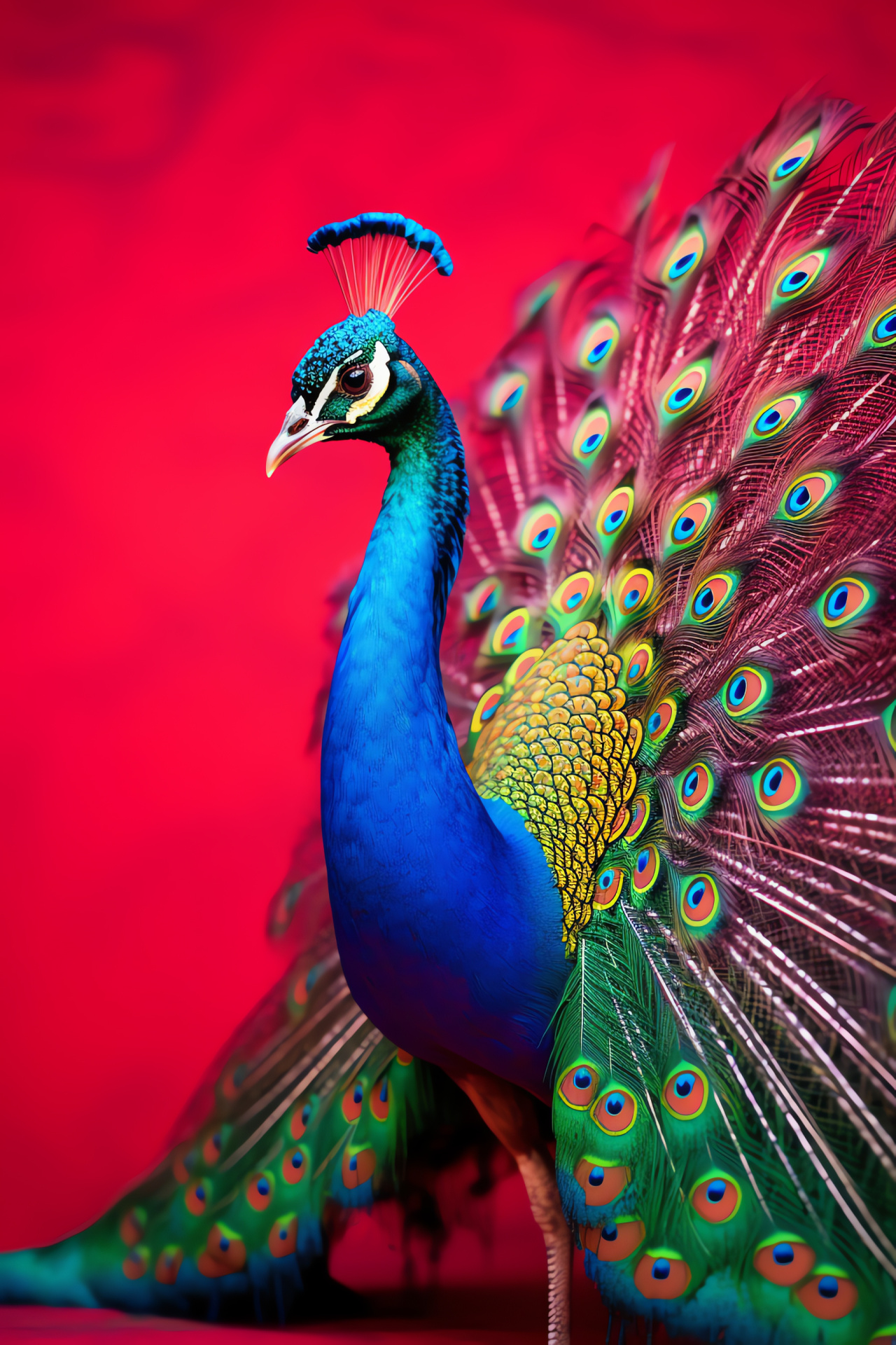 Peacock exuberance, Feathers in bloom, Avian pride, Exotic bird watcher, Male peafowl pageantry, HD Phone Wallpaper