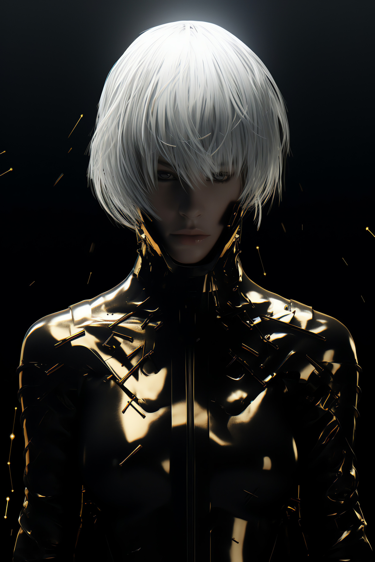 Nier Replicant design, Pale tresses, Nocturnal ensemble, Cerulean gaze, Monarchial raiment, HD Phone Wallpaper
