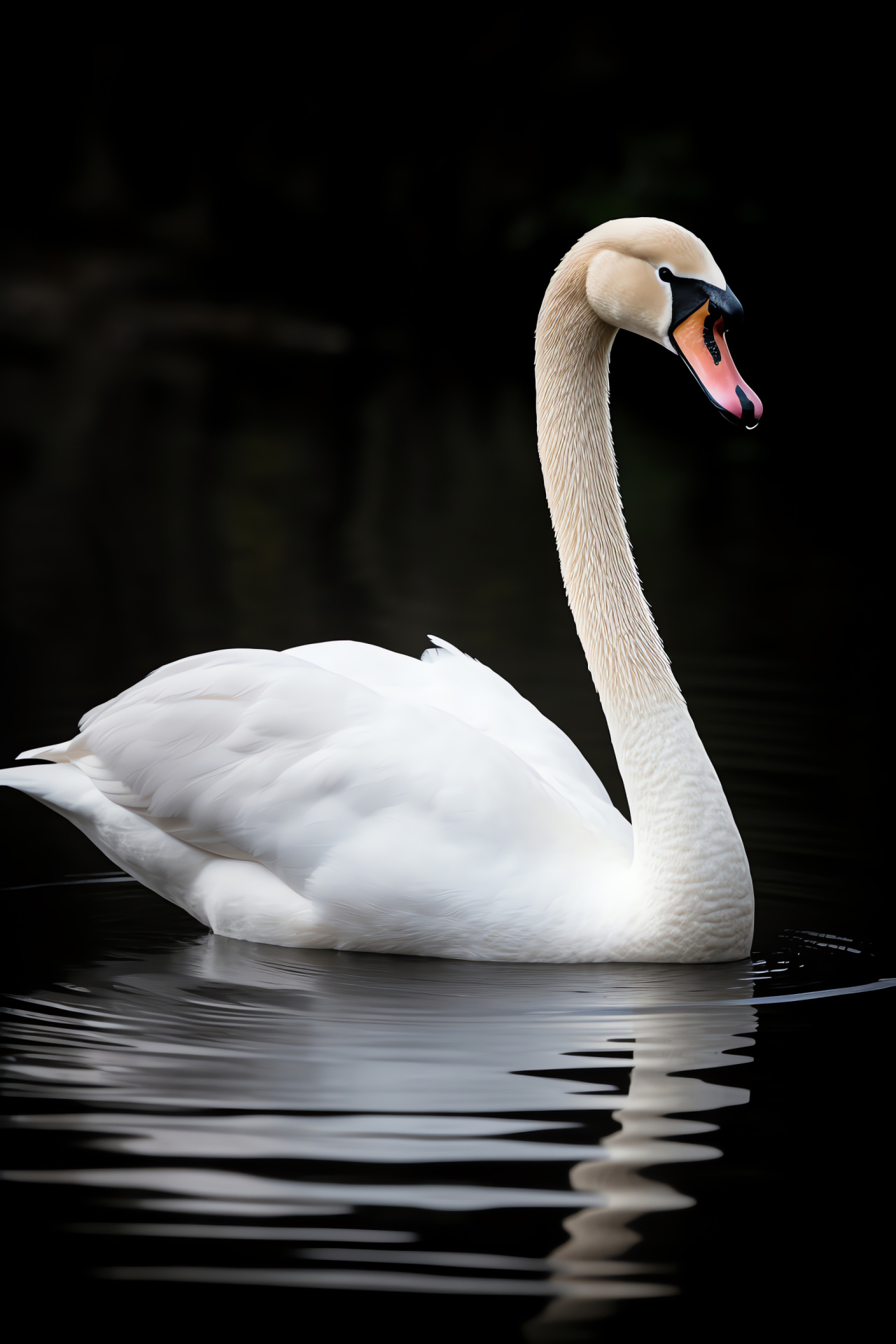 Elegant swan, white avian grace, noble bird posturing, serenity in wildlife, ornithological beauty, HD Phone Image