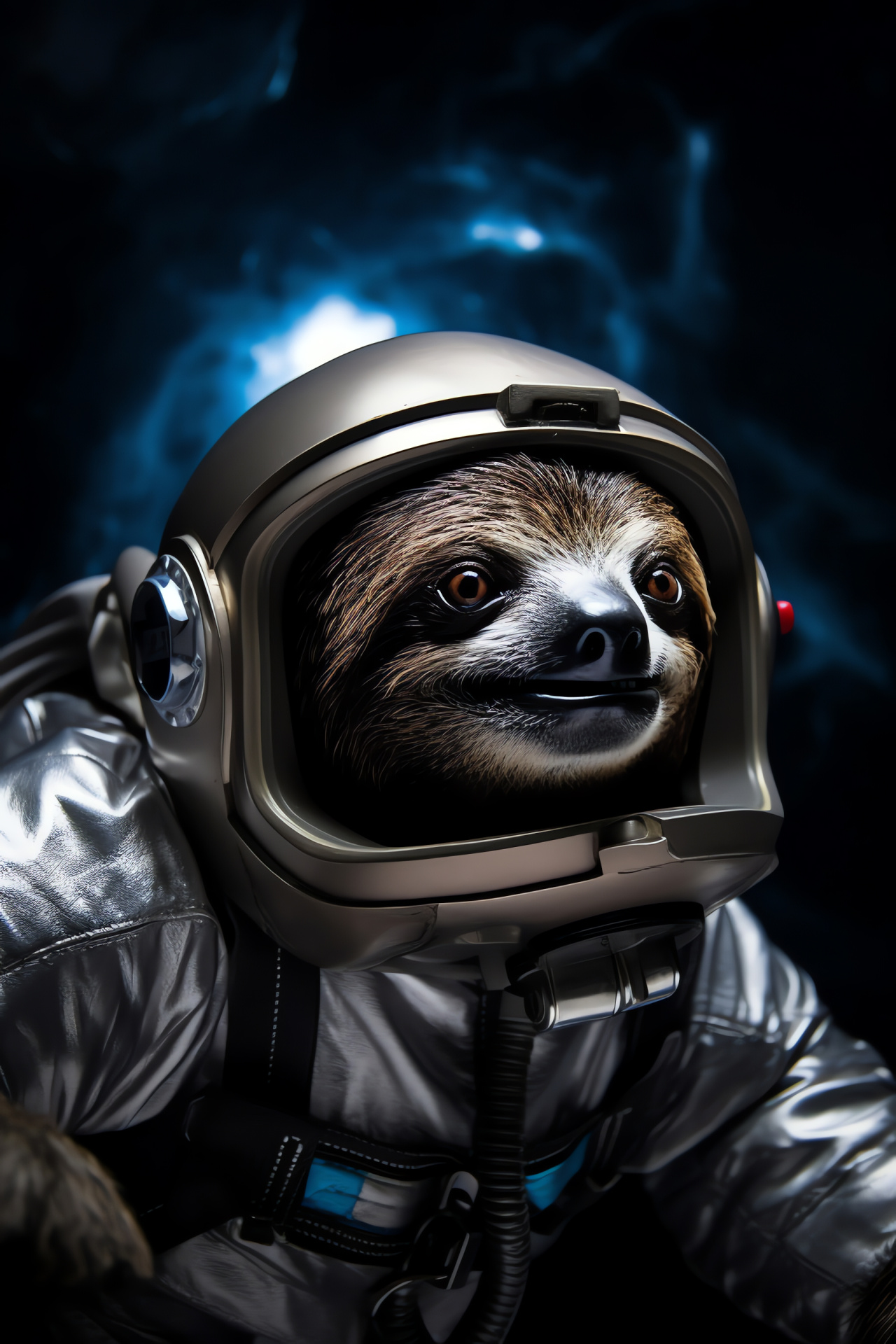 Extraterrestrial sloth, space exploration, science fiction, astronautical animal, zero gravity, HD Phone Image