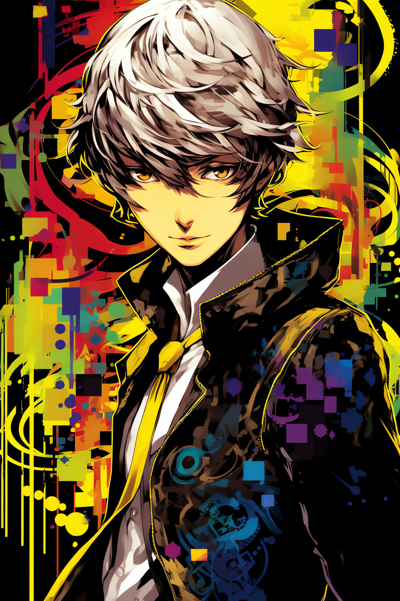 Persona 4 Character, Cerulean gaze, Virtual persona height, Adventurous gamer, Assured presence, HD Phone Wallpaper