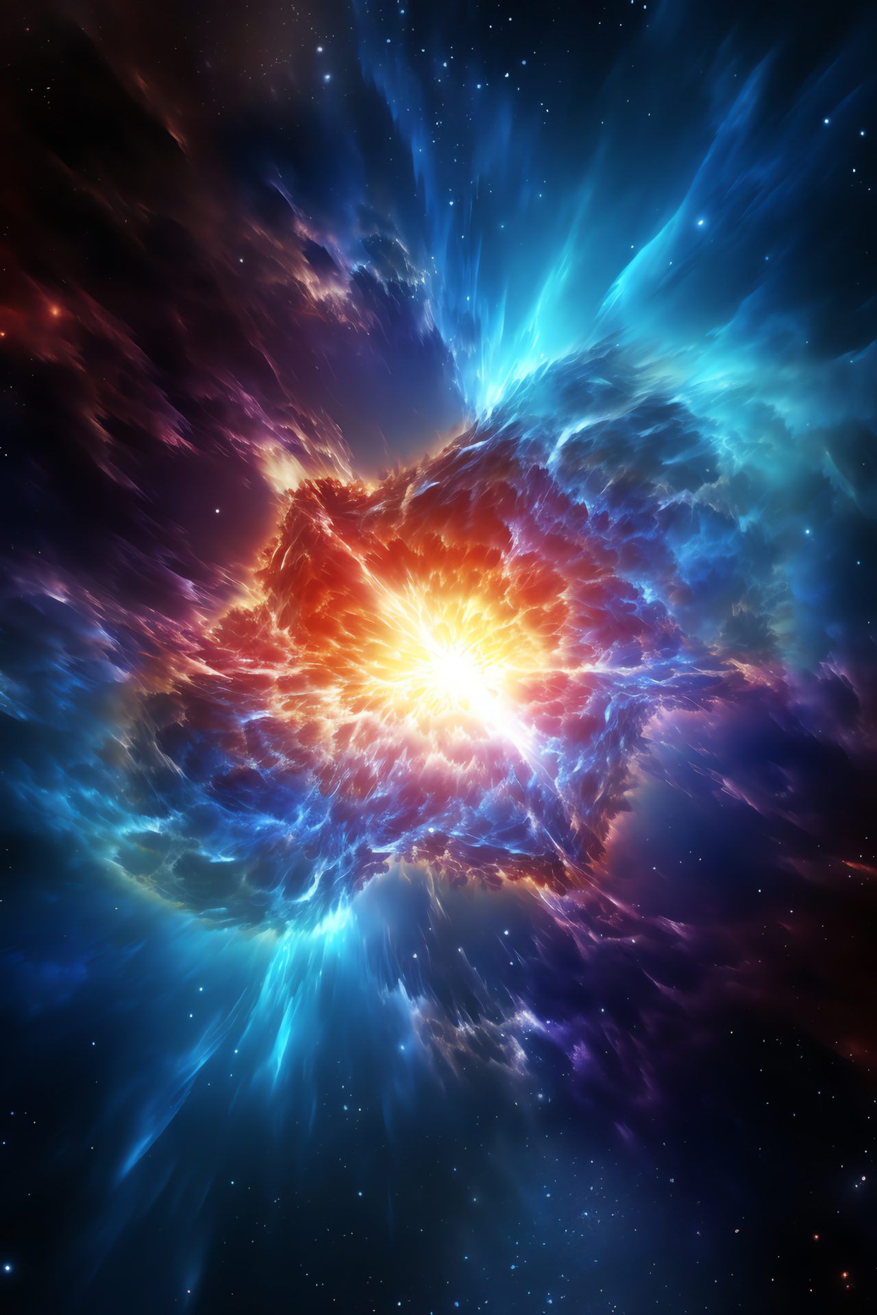Stellar event, Galactic demise, Star explosion, Space power, Celestial supernova, HD Phone Image