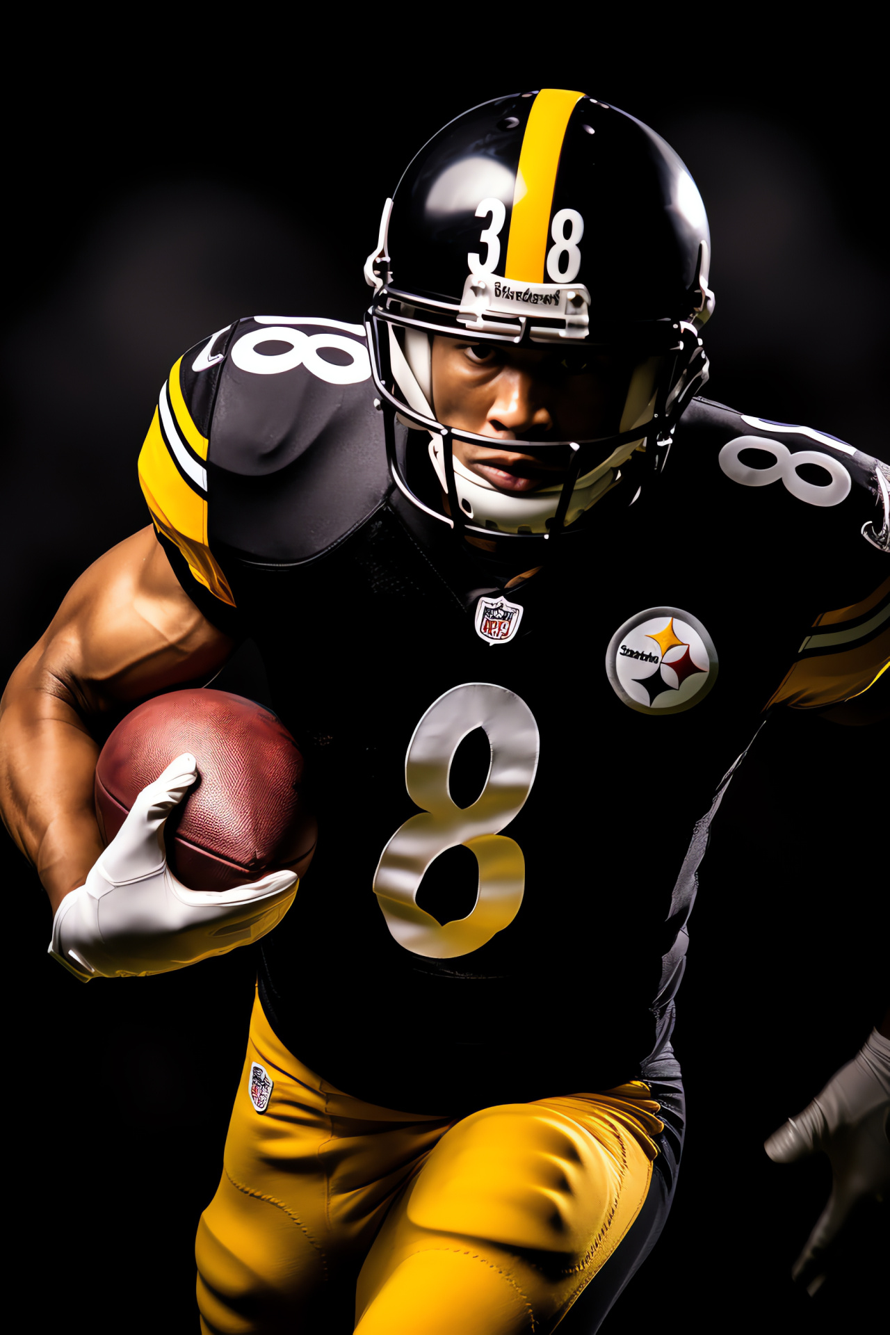 Hines Ward, Pittsburgh athlete, Emotional expression, Sports identity, Team attire, HD Phone Image