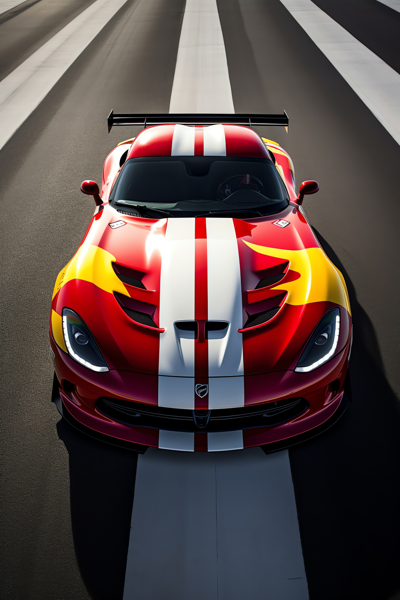 Dodge Viper ACR-X, Daytona race presence, Potent V10 engine, Track aerodynamics, Motorsport ambiance, HD Phone Wallpaper