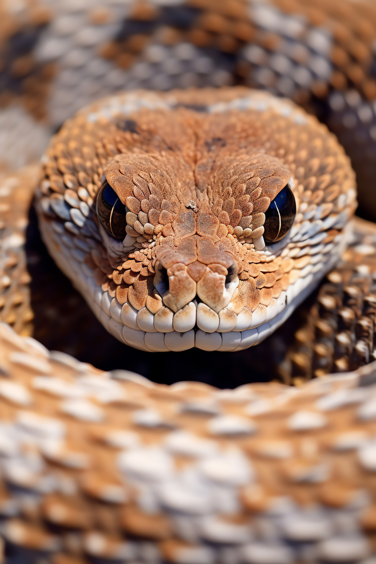 Mojave Rattlesnake, Marked pattern, Native to New Mexico, Refined camouflage, Desert basking, HD Phone Wallpaper