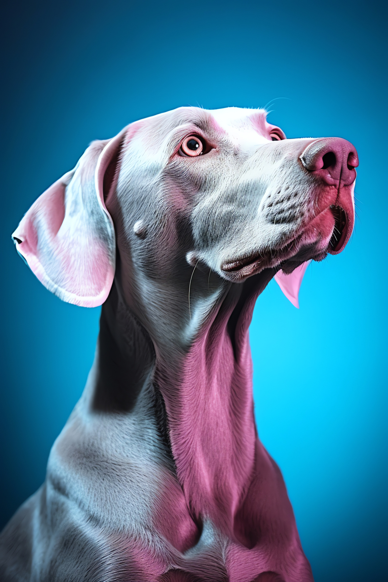 Weimaraner breed, hunting dog, noble stance, canine companion, elegant pet, HD Phone Image