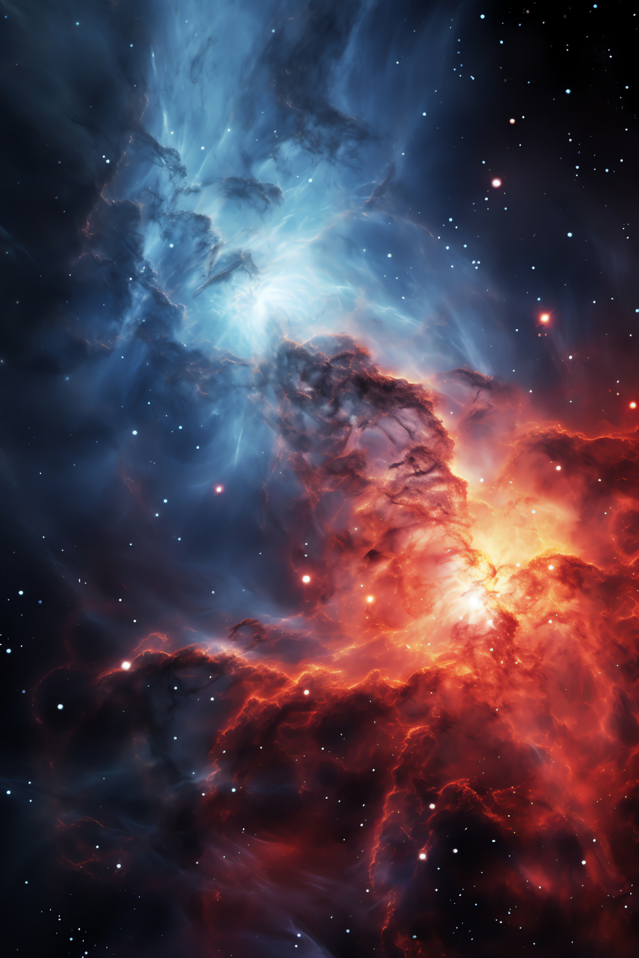 Galactic collision, Astronomer observation, Space telescopes, Merging galaxies, Cosmic event, HD Phone Wallpaper