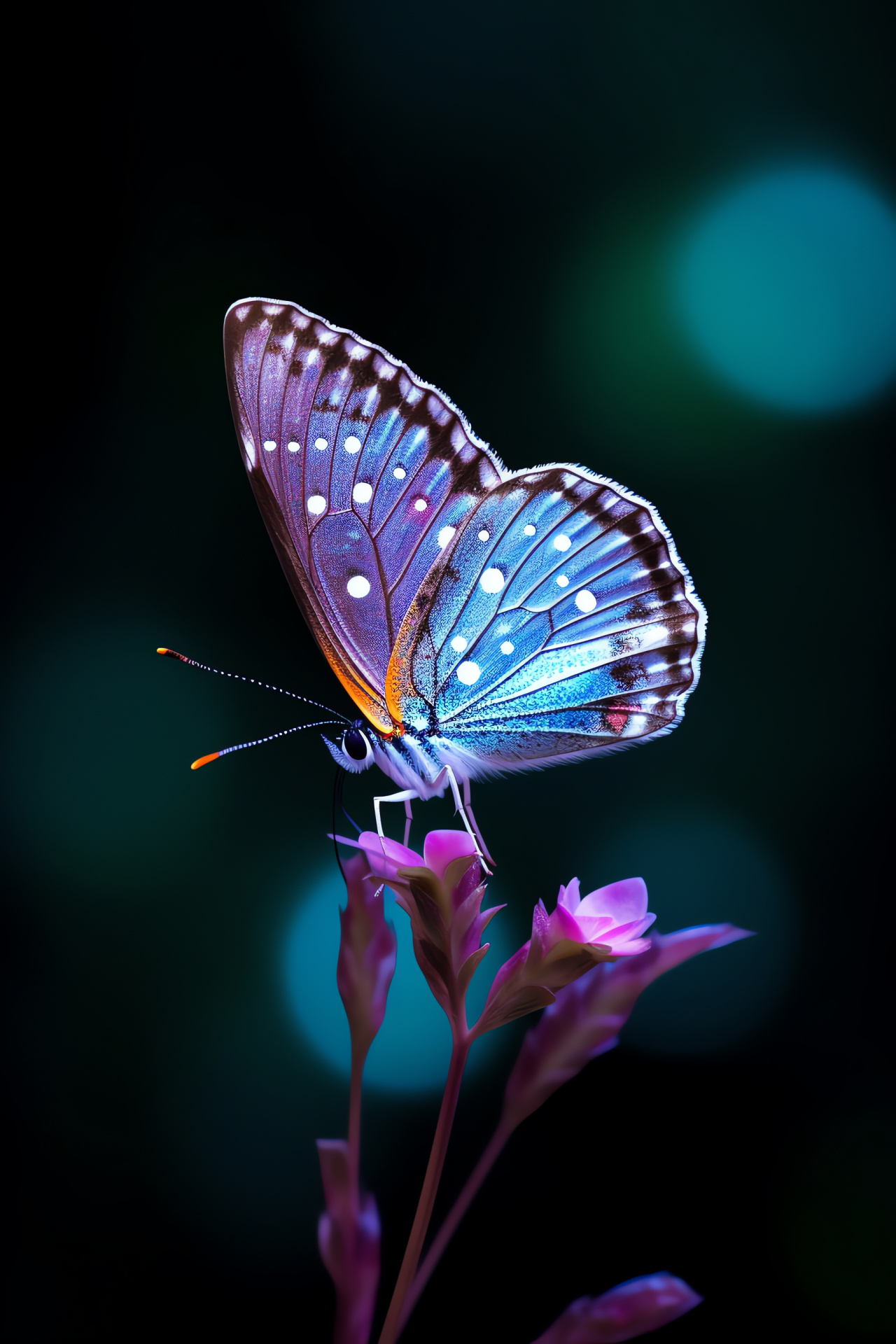 Translucent Purple butterflies, Stunning flutters, Diaphanous wings, Triple-tone canvas, Delicate nectar collector, HD Phone Image