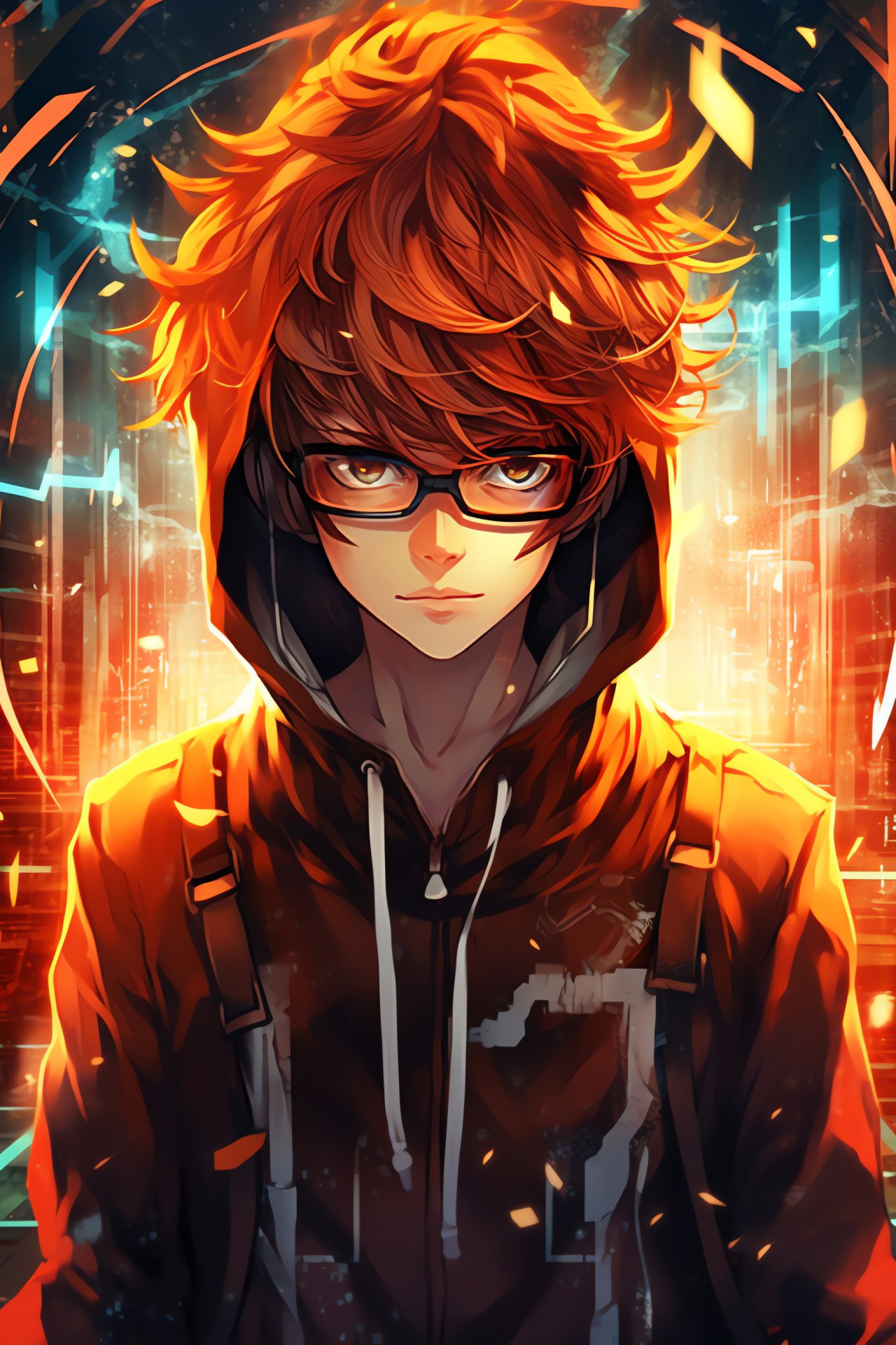 Mystic Messenger Engaging Gameplay, Tech enthusiast 707, Vivid action moment, Visionary eyewear, Casual attire, HD Phone Image