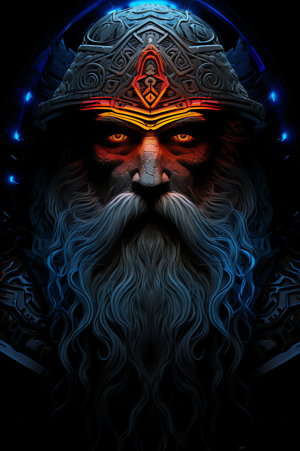 Allfather Odin, Gaming pantheon member, Old Norse leader, Thunderous Gungnir, Virtual Valkyries' father, HD Phone Image