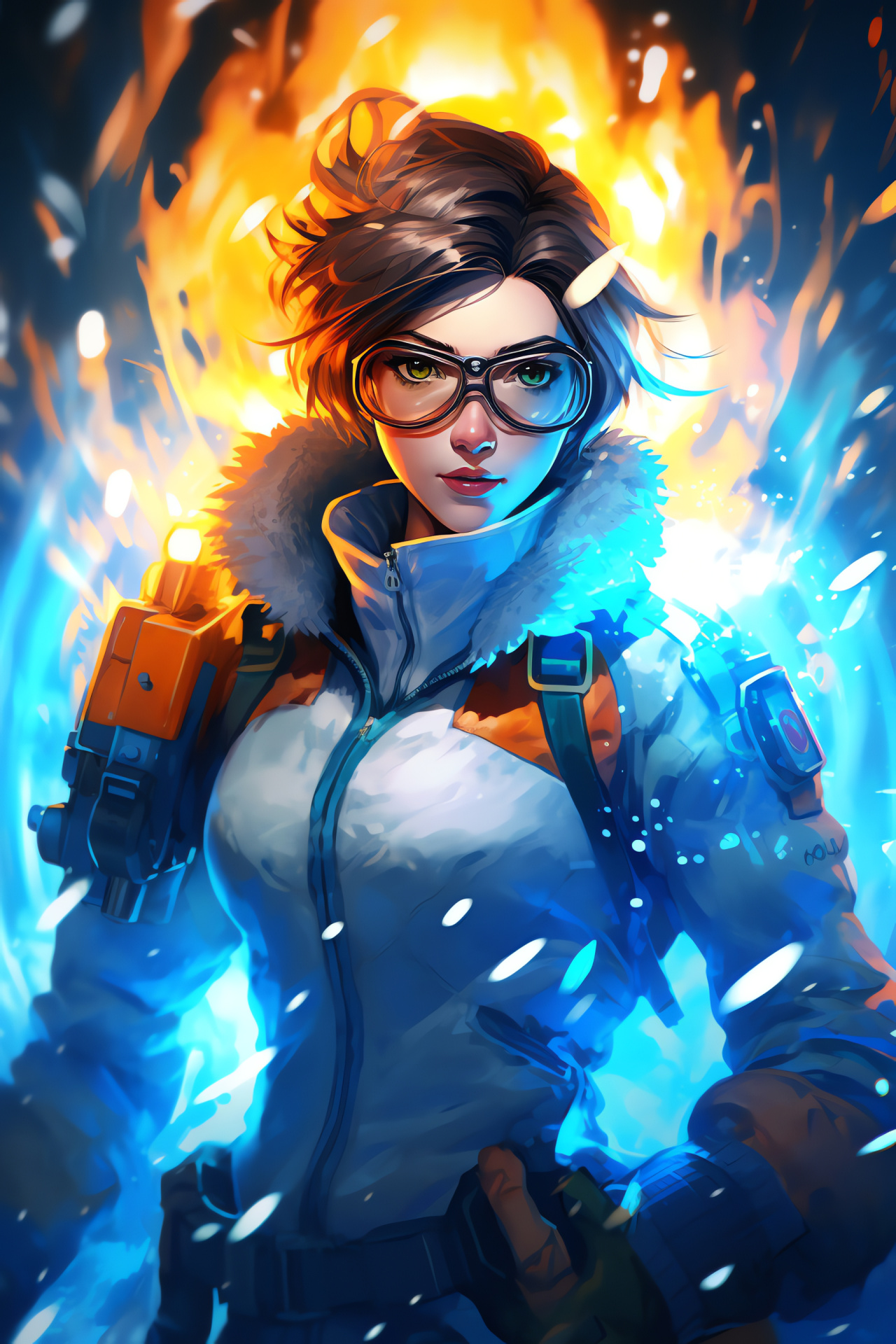 Scientist Mei Overwatch, Winter warfare tool, Arctic explorer, Cold climate battle, Strategy team play, HD Phone Wallpaper