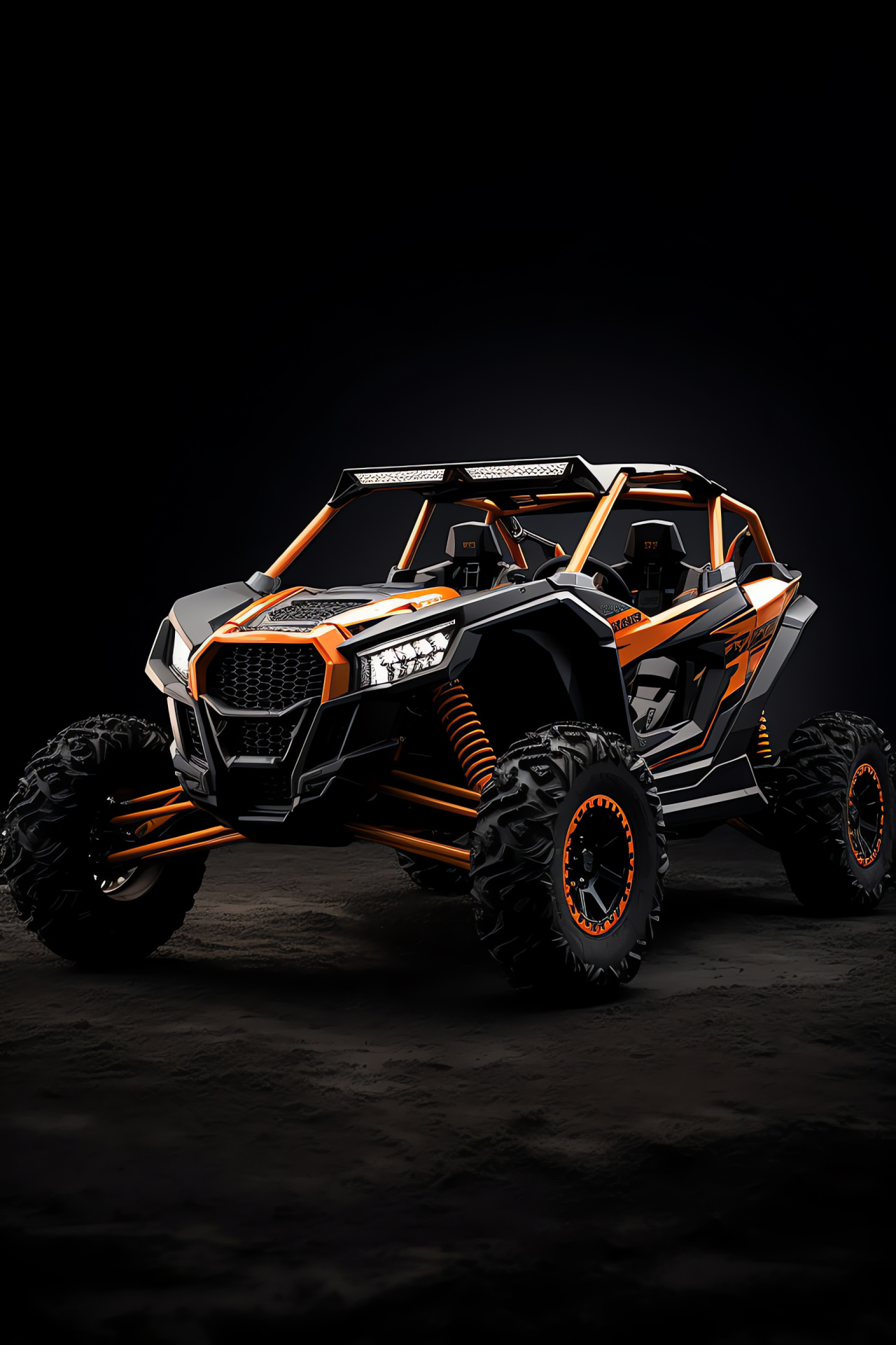 Polaris Rzr Pro XP family, Off-road endurance, Group adventure vehicle, 4 Turbo S model, Orange exterior, HD Phone Image