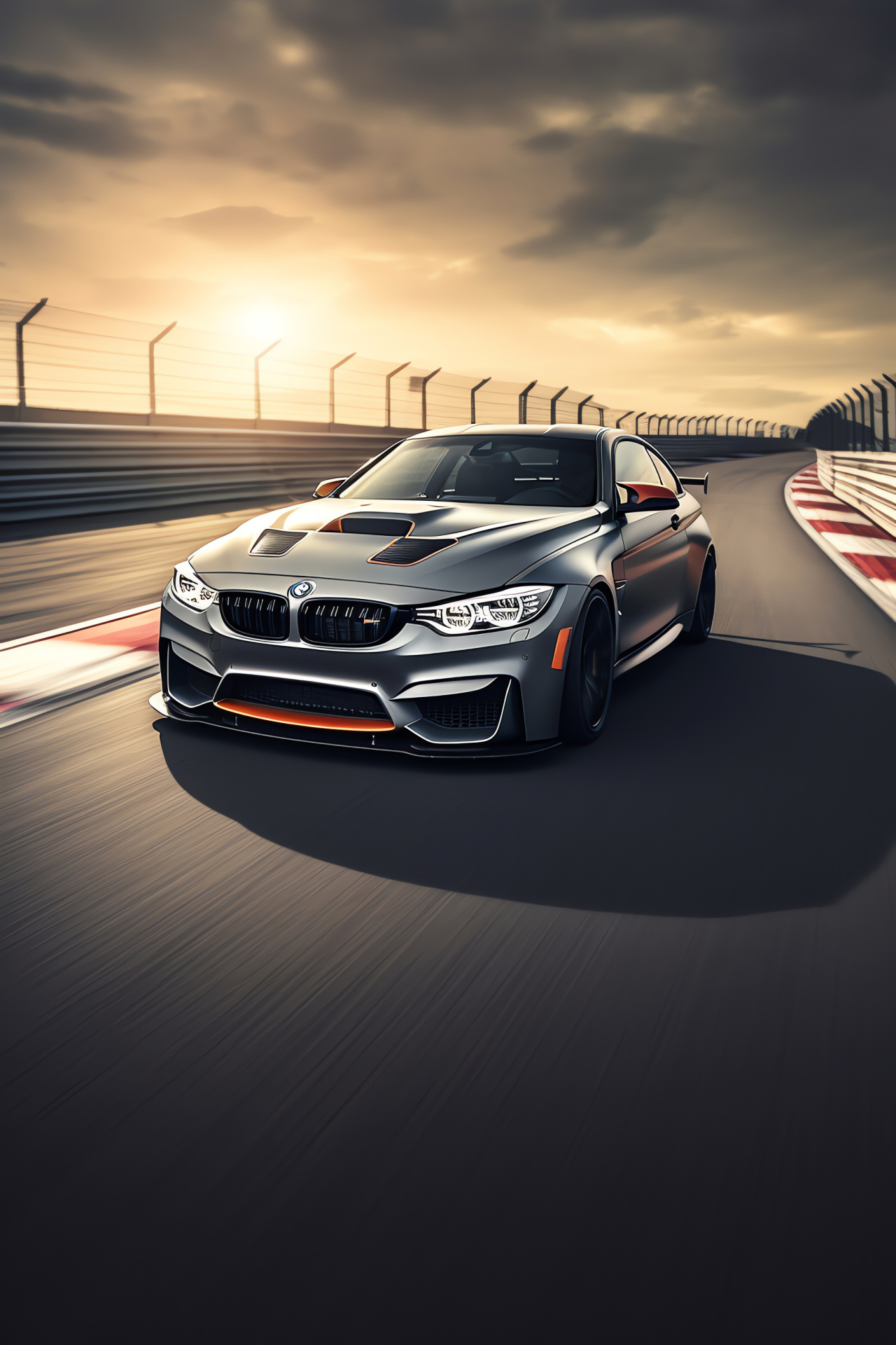 BMW M4 GTS, German autobahn, High-performance vehicle, Aggressive styling, Lightweight materials, HD Phone Image