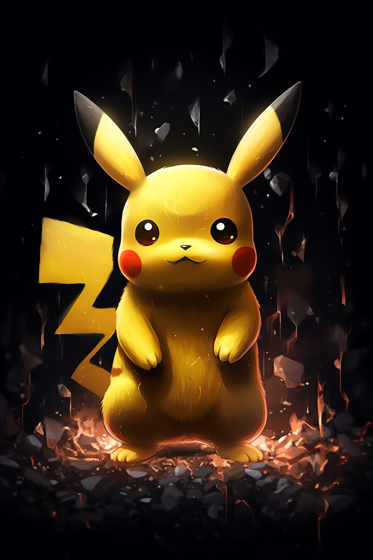 Pokemon Pikachu, electric rodent, cheeky sparkles, amiable look, Pokemon species, HD Phone Image