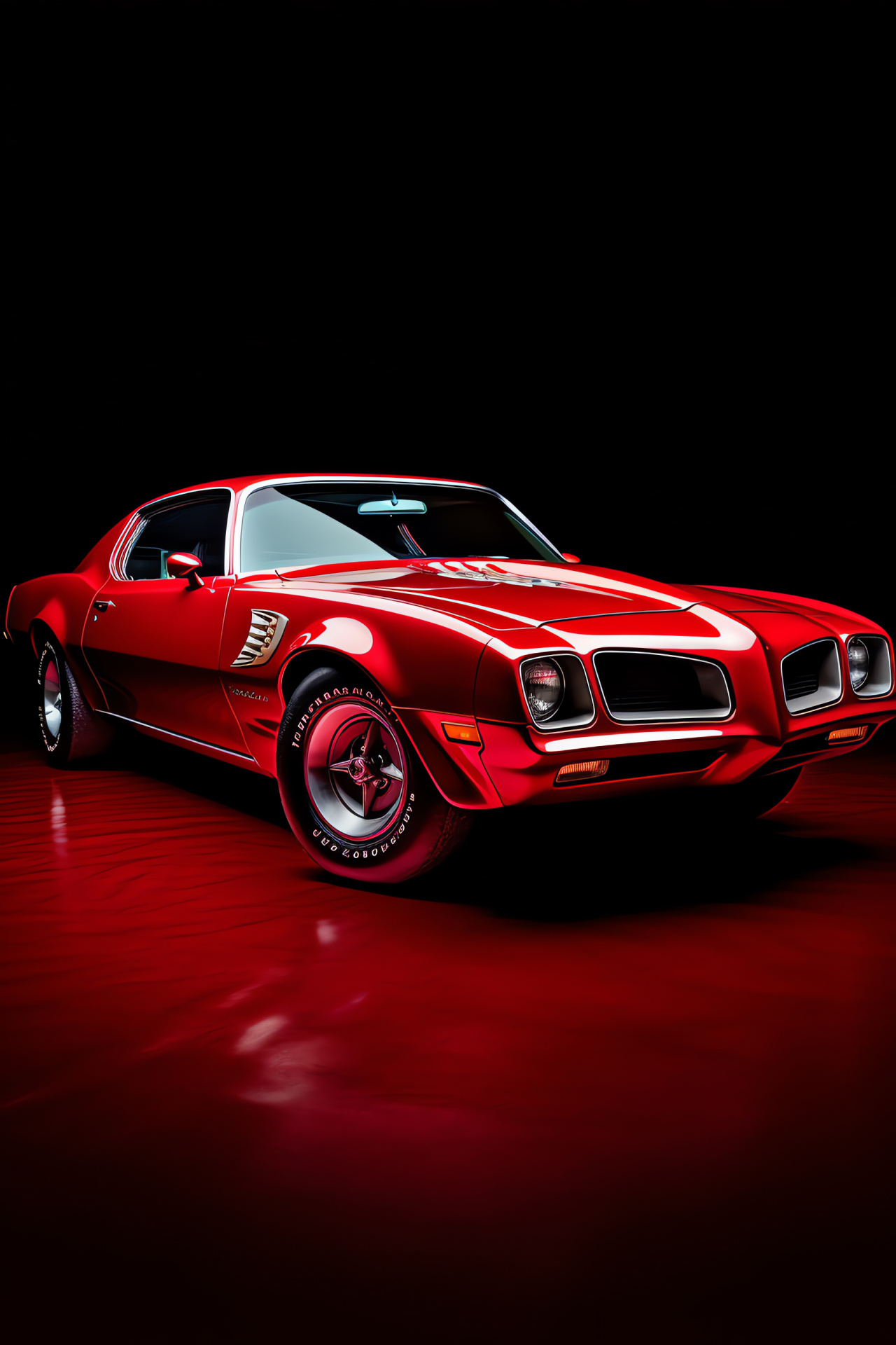 Trans Am, Firebird variant, car zenith, metallic gloss, crimson base, HD Phone Image