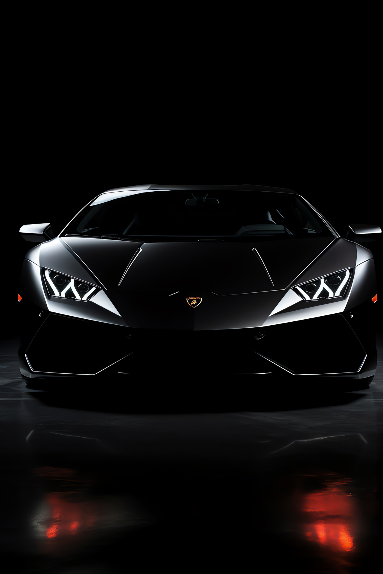 Lamborghini mystery, Black paint elegance, Luxury car sophistication, Vehicle charm, Bold Lamborghini, HD Phone Wallpaper