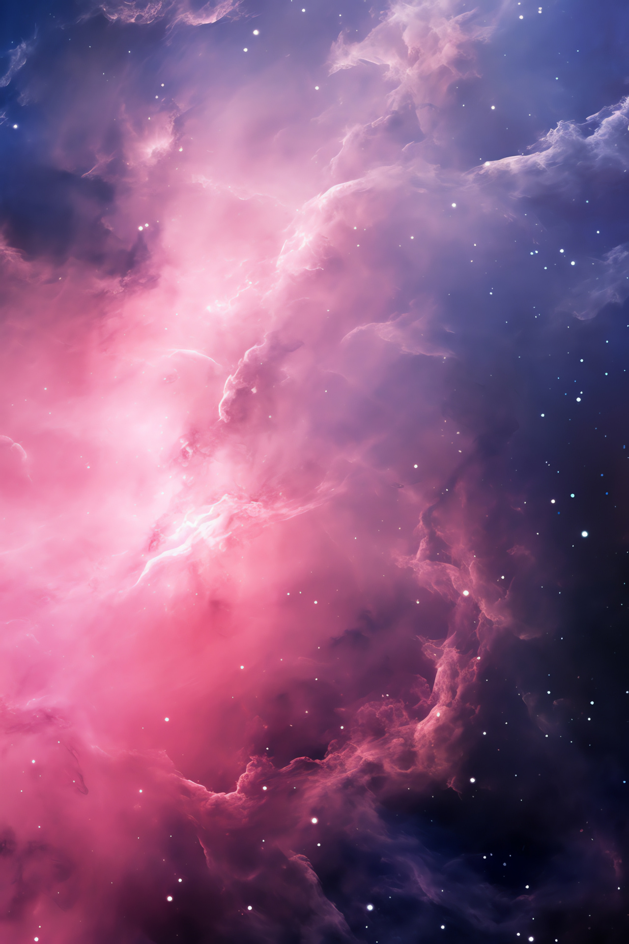 Pink Galaxy, Space expanse, Celestial theater, Starry vastness, Interstellar phenomenon, HD Phone Wallpaper