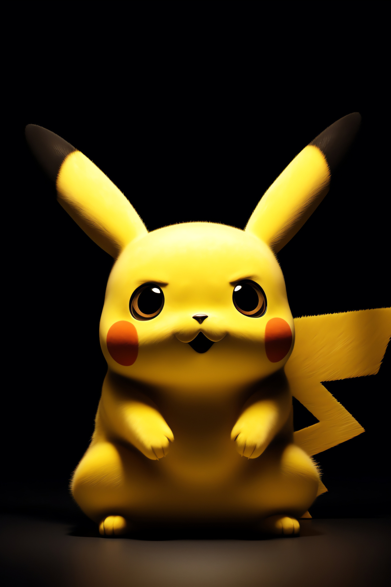 Pikachu, Shock-type Pokmon, Flaxen coat, Chestnut oculars, Carefree grin, HD Phone Image