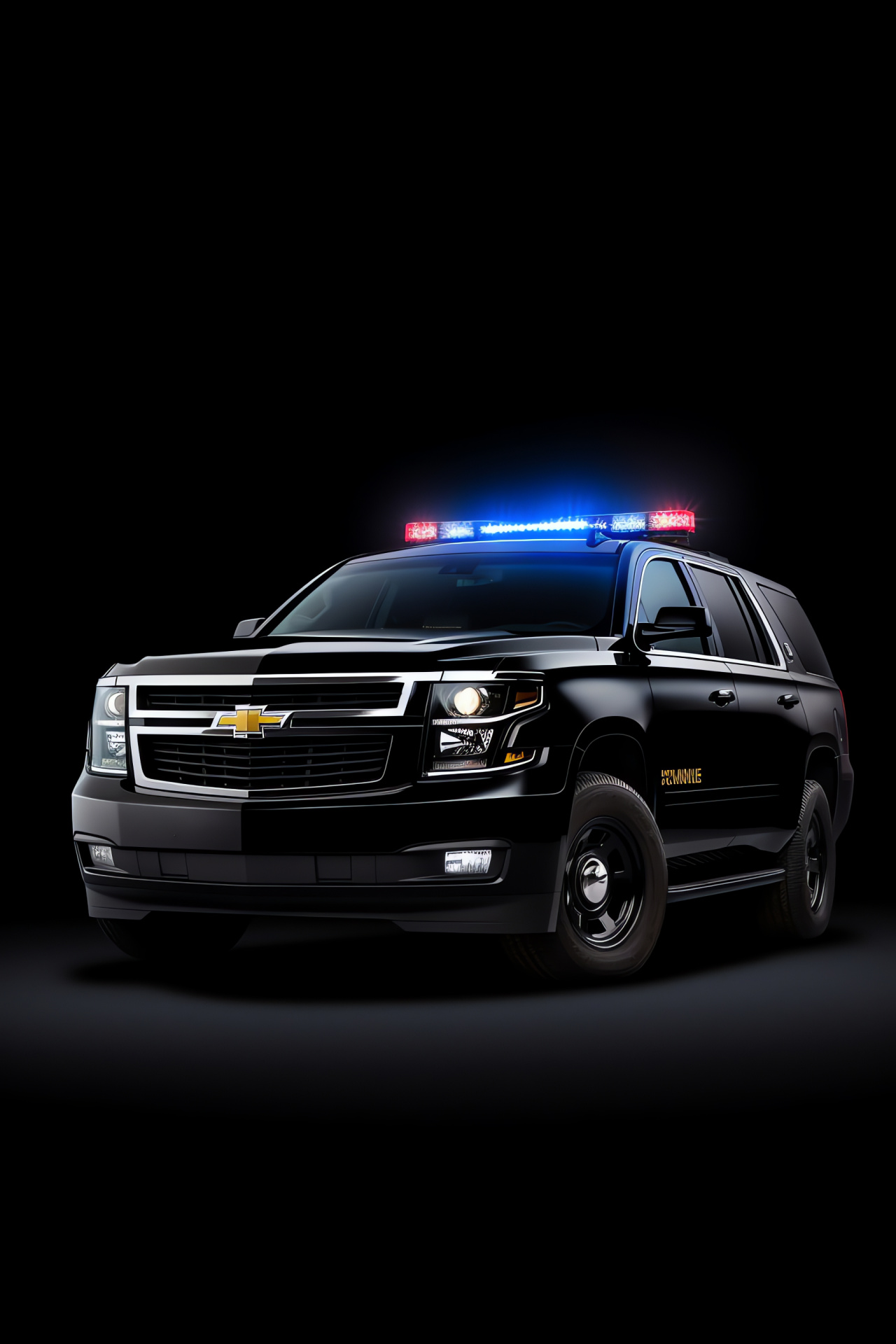 Police Chevrolet Suburban, Black authoritative SUV, Civic duty vehicle, Public order maintenance, Patrol readiness, HD Phone Wallpaper