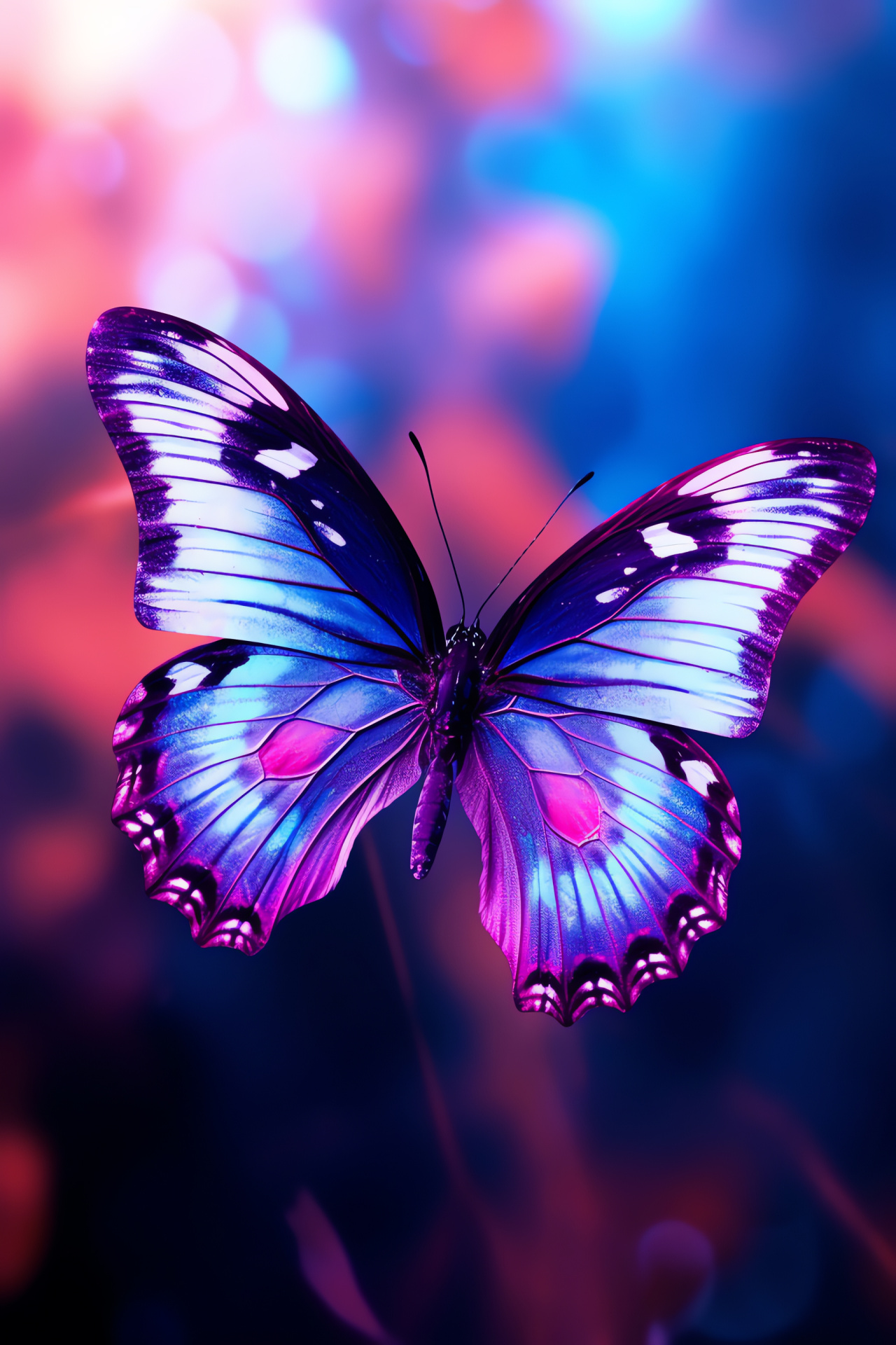 Butterfly enchantment, sheer winged beauty, tri-color frames, soft tinted canvas, HD Phone Image